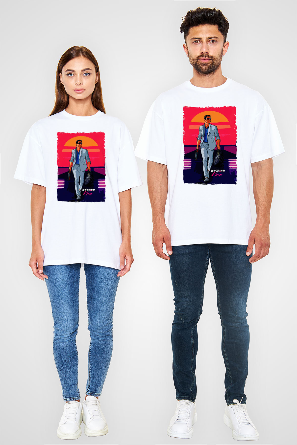 Archer Beyaz Unisex Tişört T-Shirt