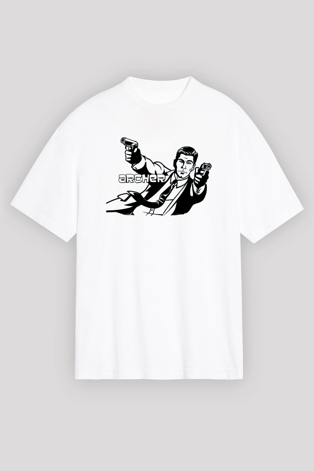 Archer Beyaz Unisex Tişört T-Shirt