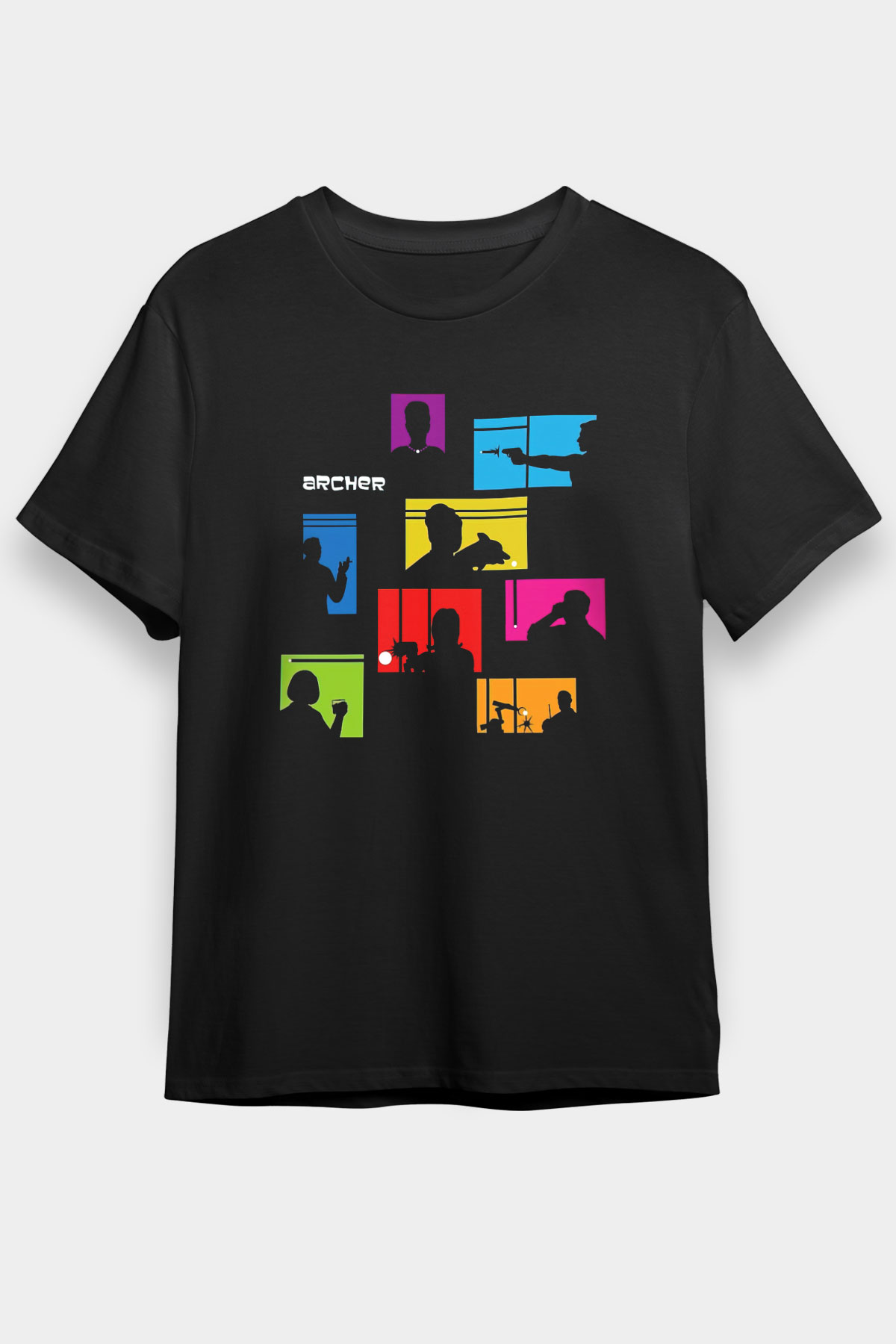 Archer Siyah Unisex Tişört T-Shirt