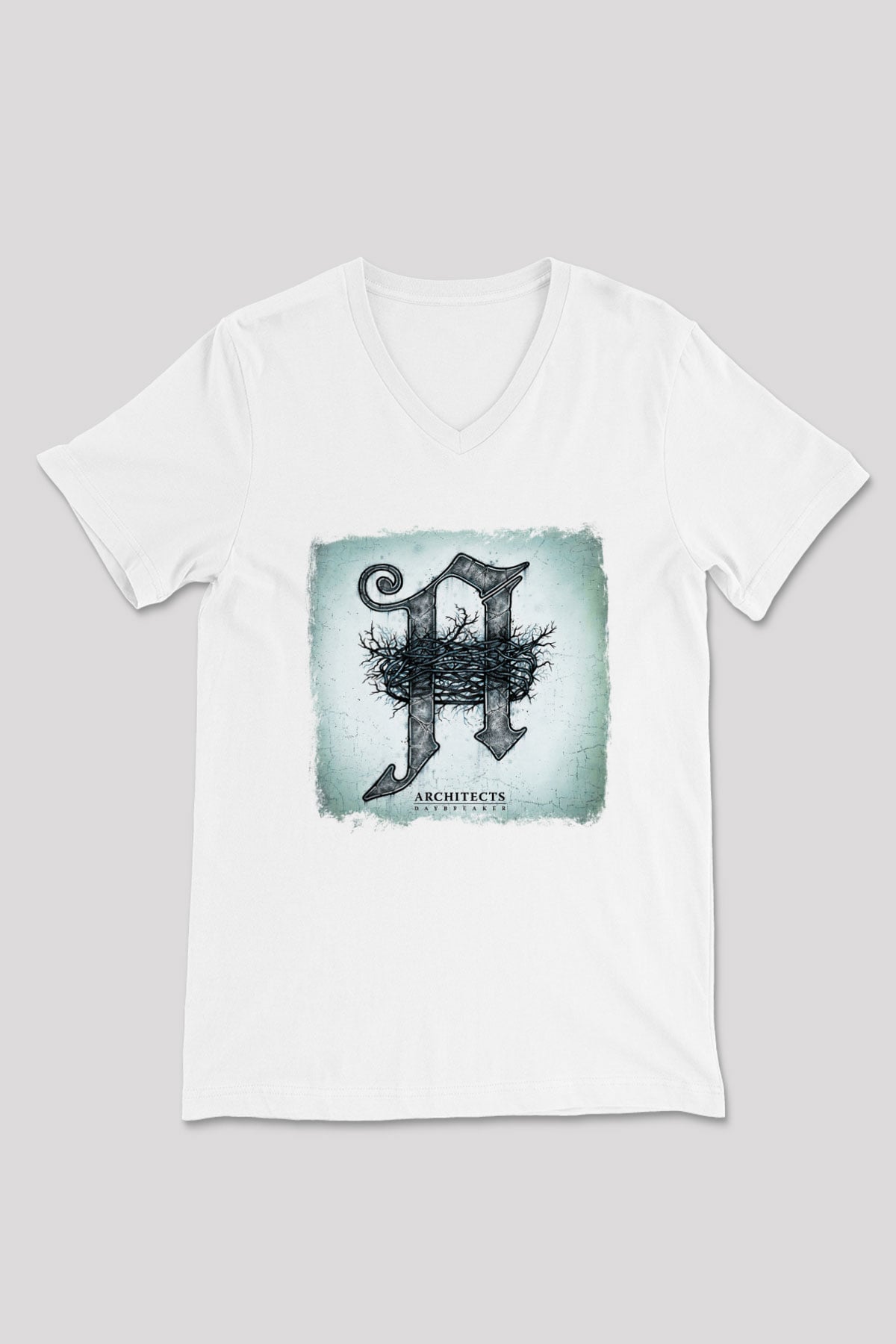 Architects Baskılı Unisex Beyaz V Yaka Tişört