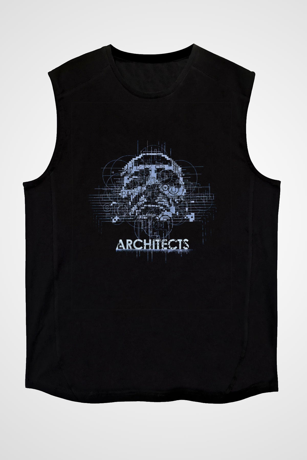 Architects Baskılı Unisex Siyah Kolsuz Tişört