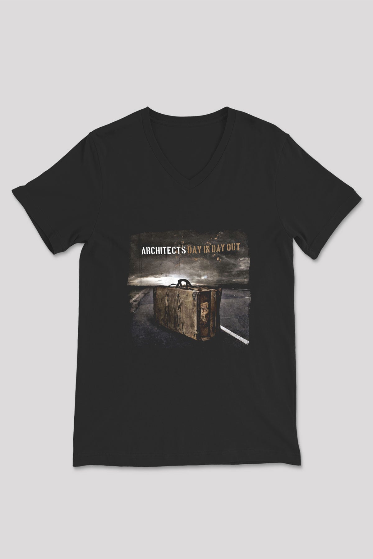 Architects Baskılı Unisex Siyah V Yaka Tişört