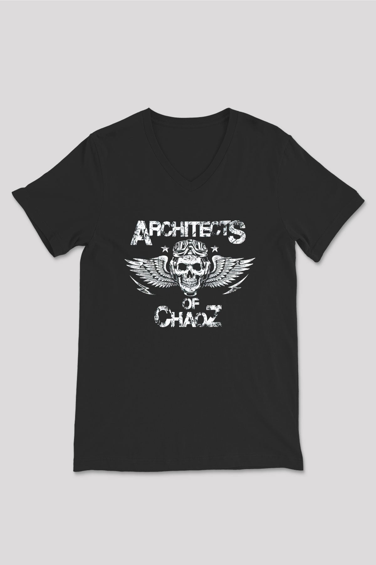 Architects Siyah Unisex V Yaka Tişört T-Shirt