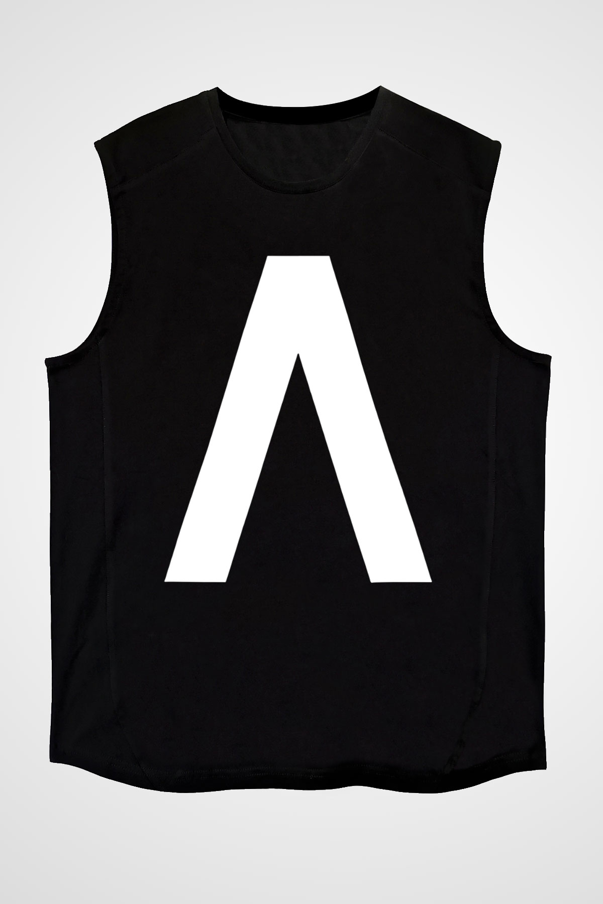 Archive Baskılı Unisex Siyah Kolsuz Tişört - Tshirt