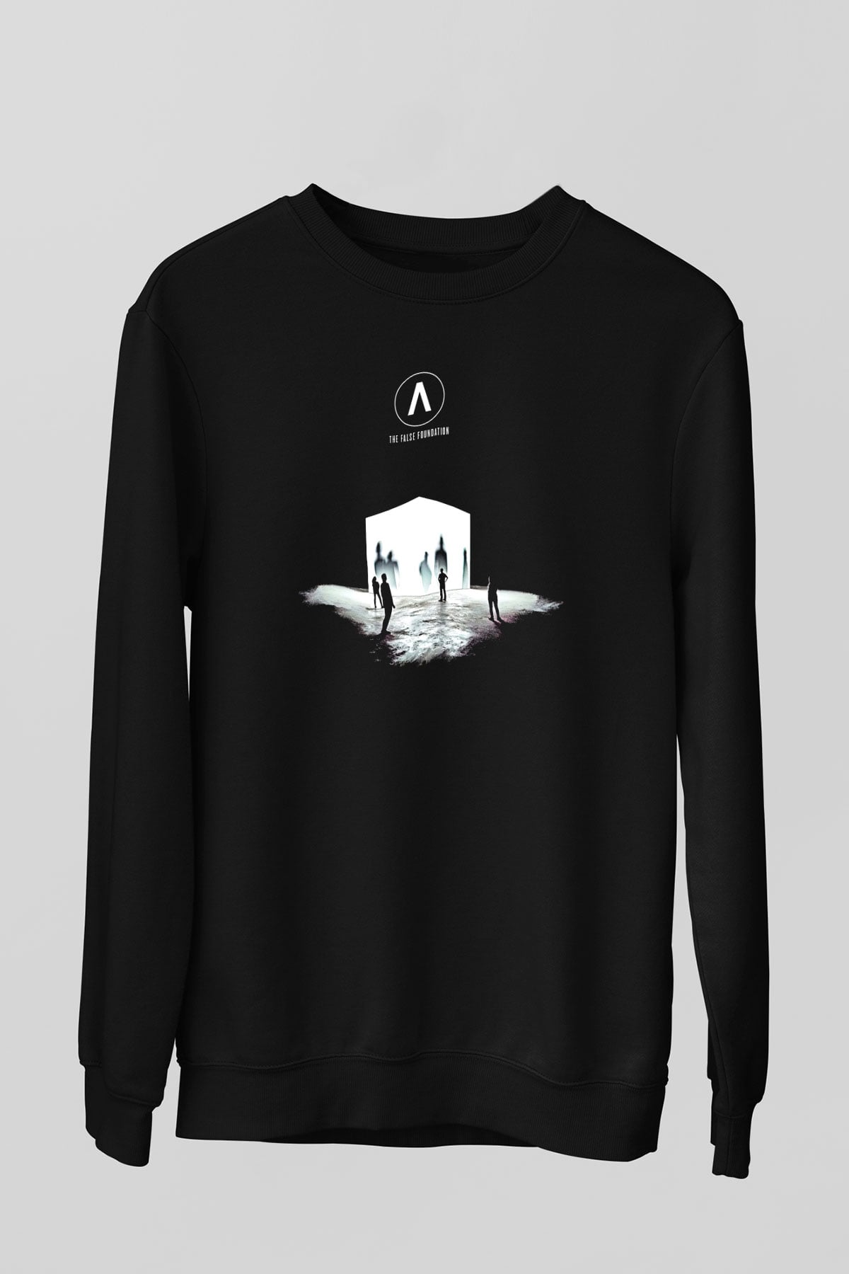 Archive Baskılı Unisex Siyah Sweatshirt