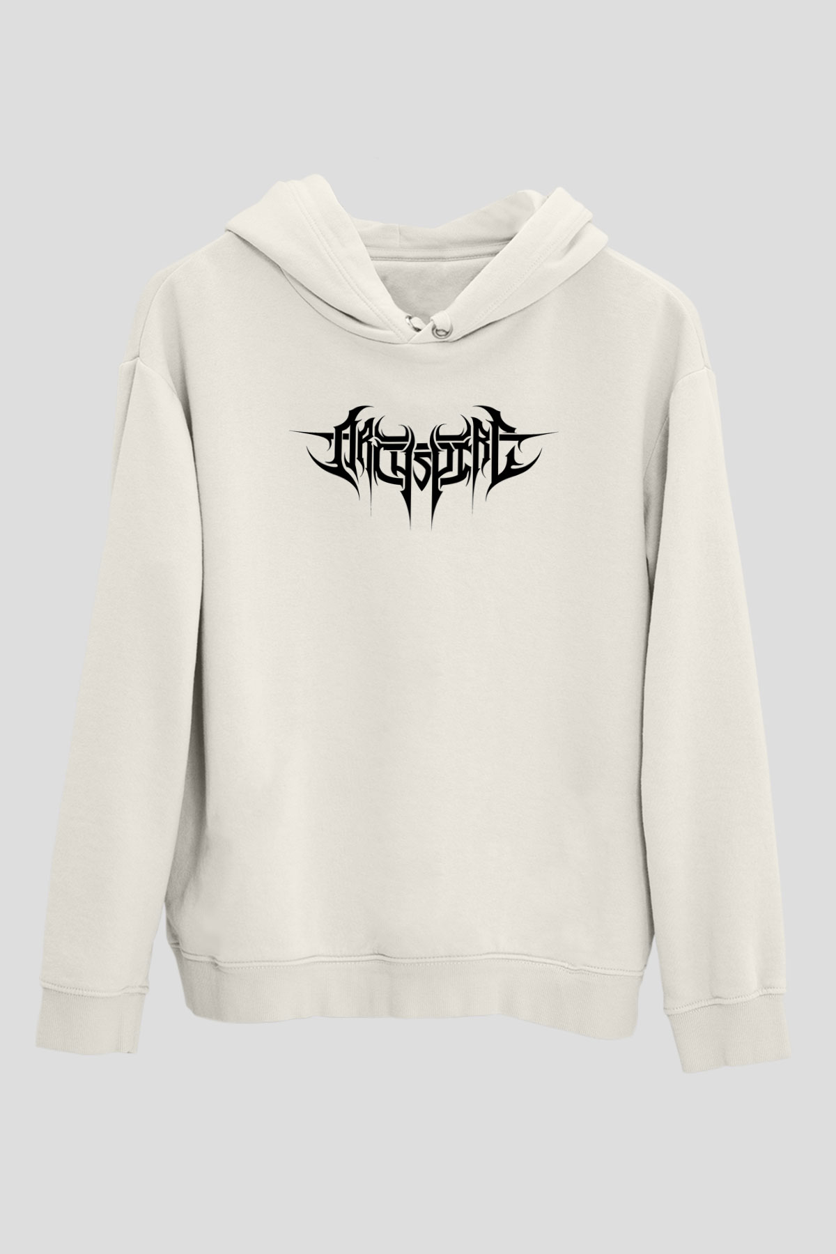 Archspire Baskılı Beyaz Unisex Kapüşonlu Sweatshirt