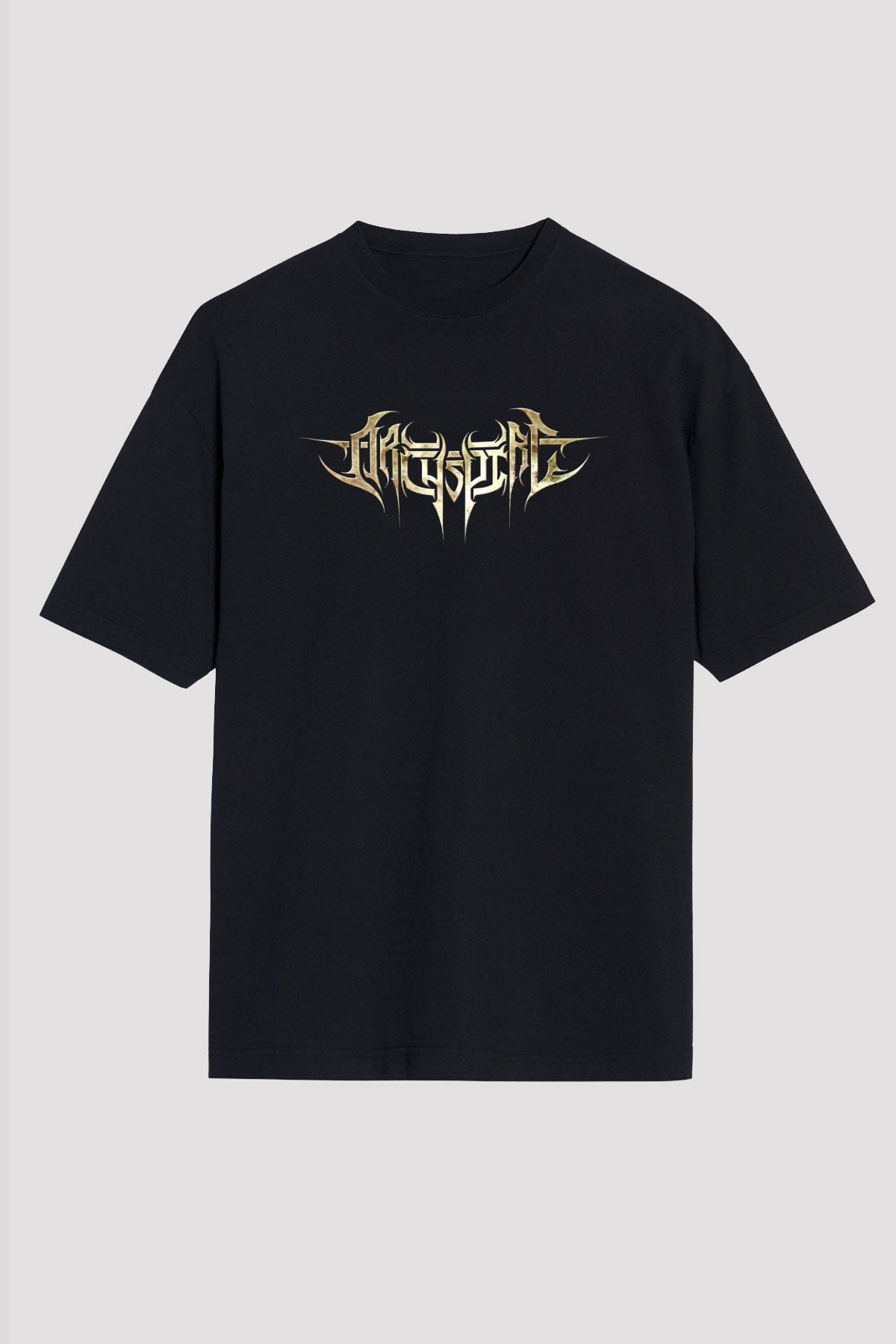 Archspire Baskılı Unisex Siyah Oversize Tişört - Tshirt