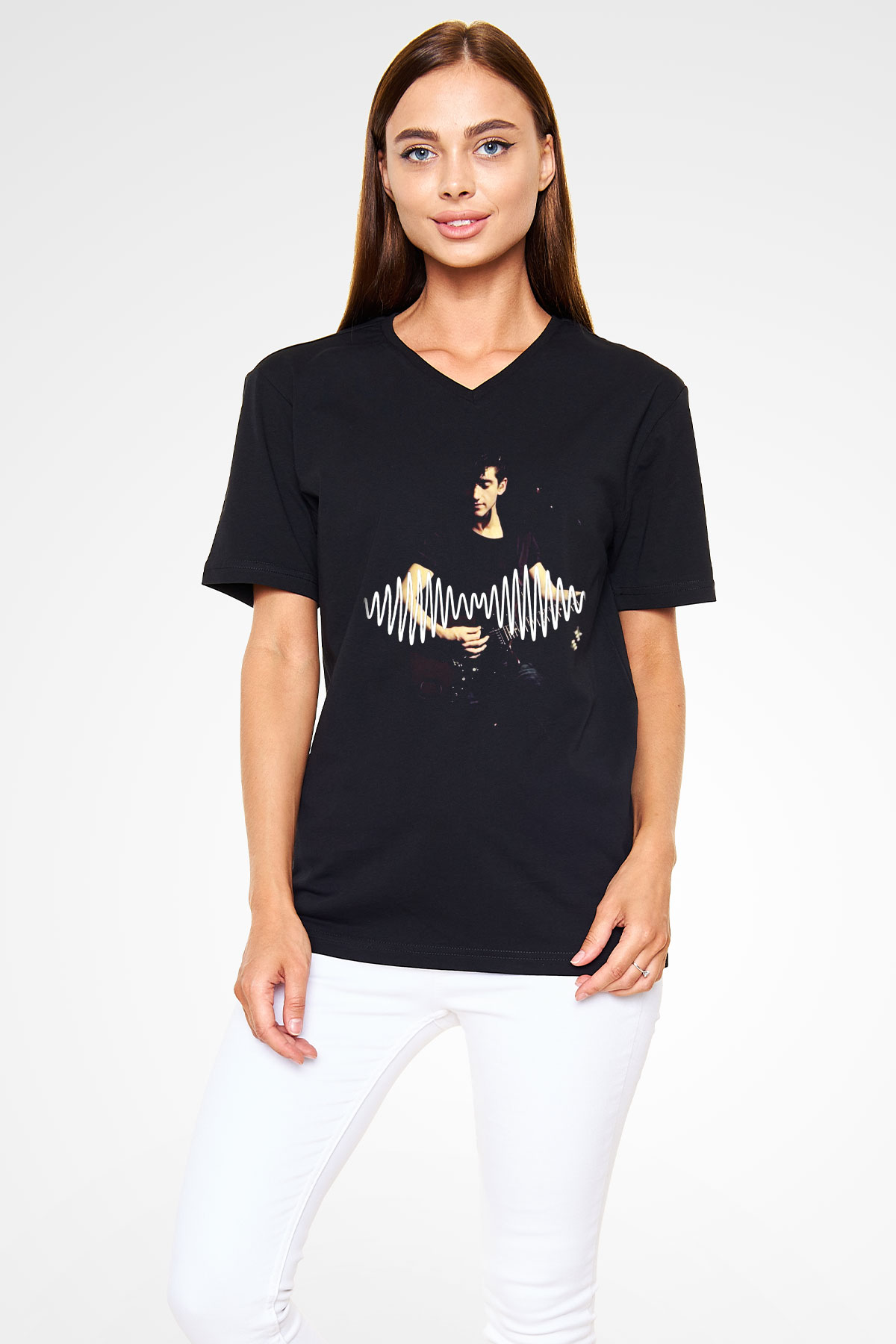 Arctic Monkeys Alex Turner Siyah Unisex V Yaka Tişört