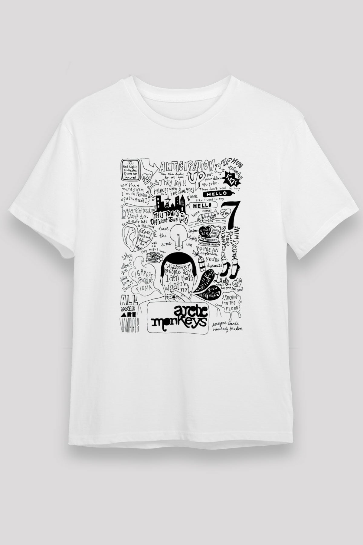 Arctic Monkeys Anticipation Beyaz Unisex Tişört T-Shirt - TişörtFabrikası