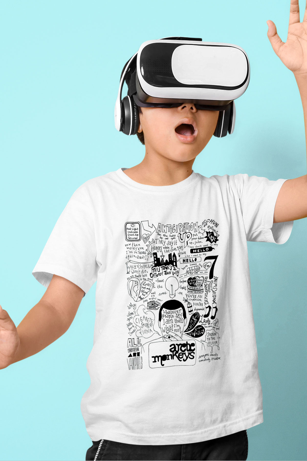 Arctic Monkeys Anticipation Beyaz Unisex Çocuk Tişört