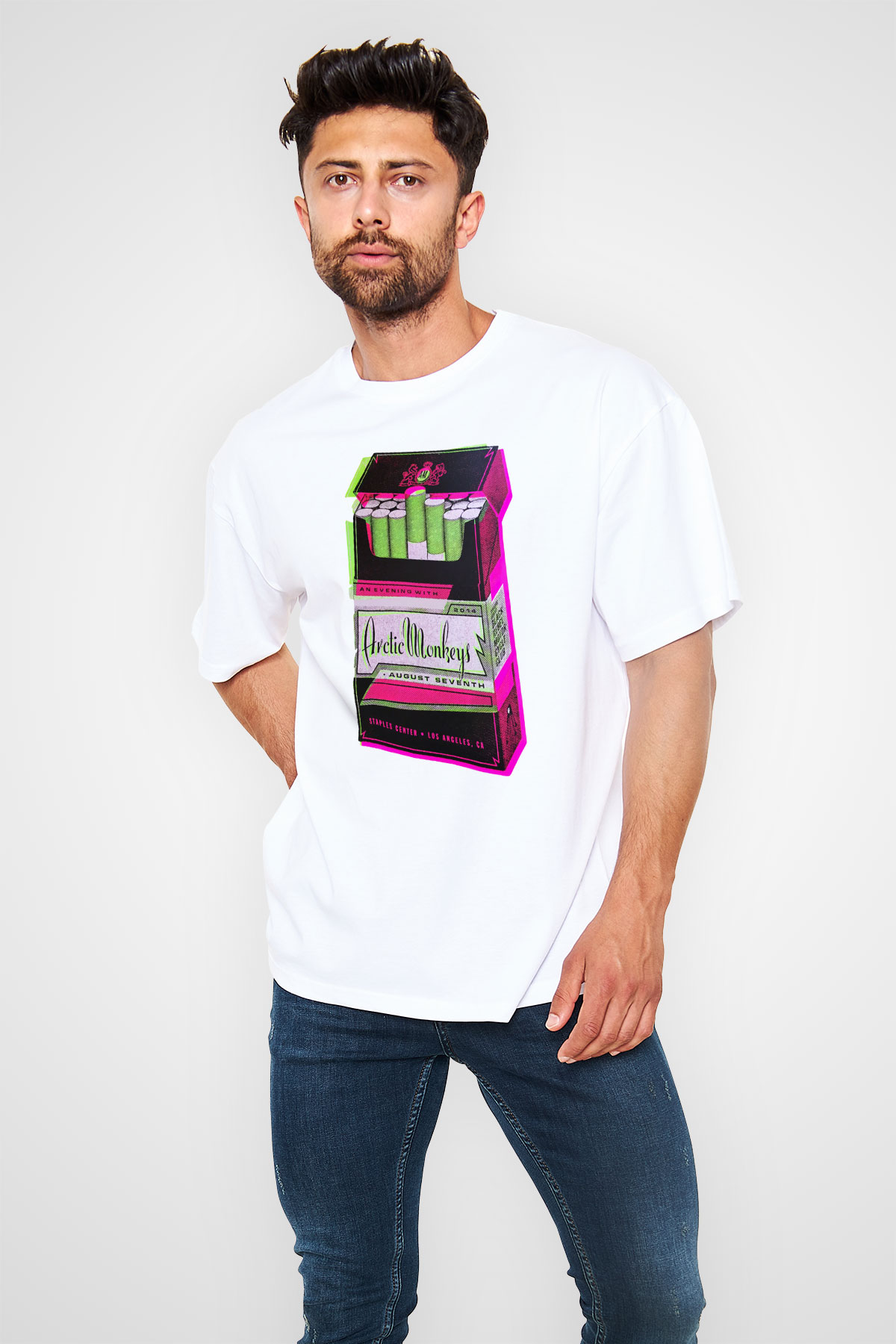Arctic Monkeys August Seventh Beyaz Unisex Tişört T-Shirt - TişörtFabrikası