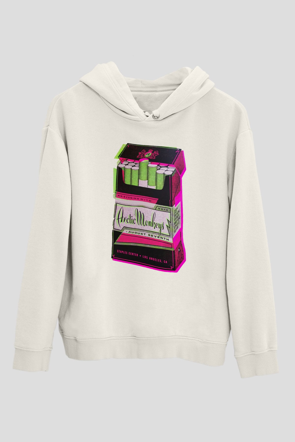 Arctic Monkeys August Seventh Beyaz Unisex Kapüşonlu Sweatshirt