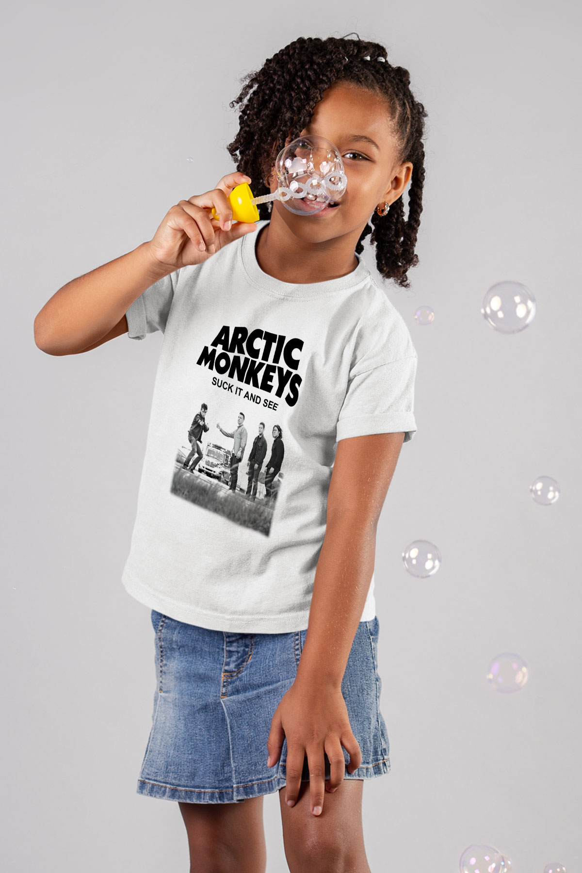Arctic Monkeys Baskılı Beyaz Unisex Çocuk Tişört