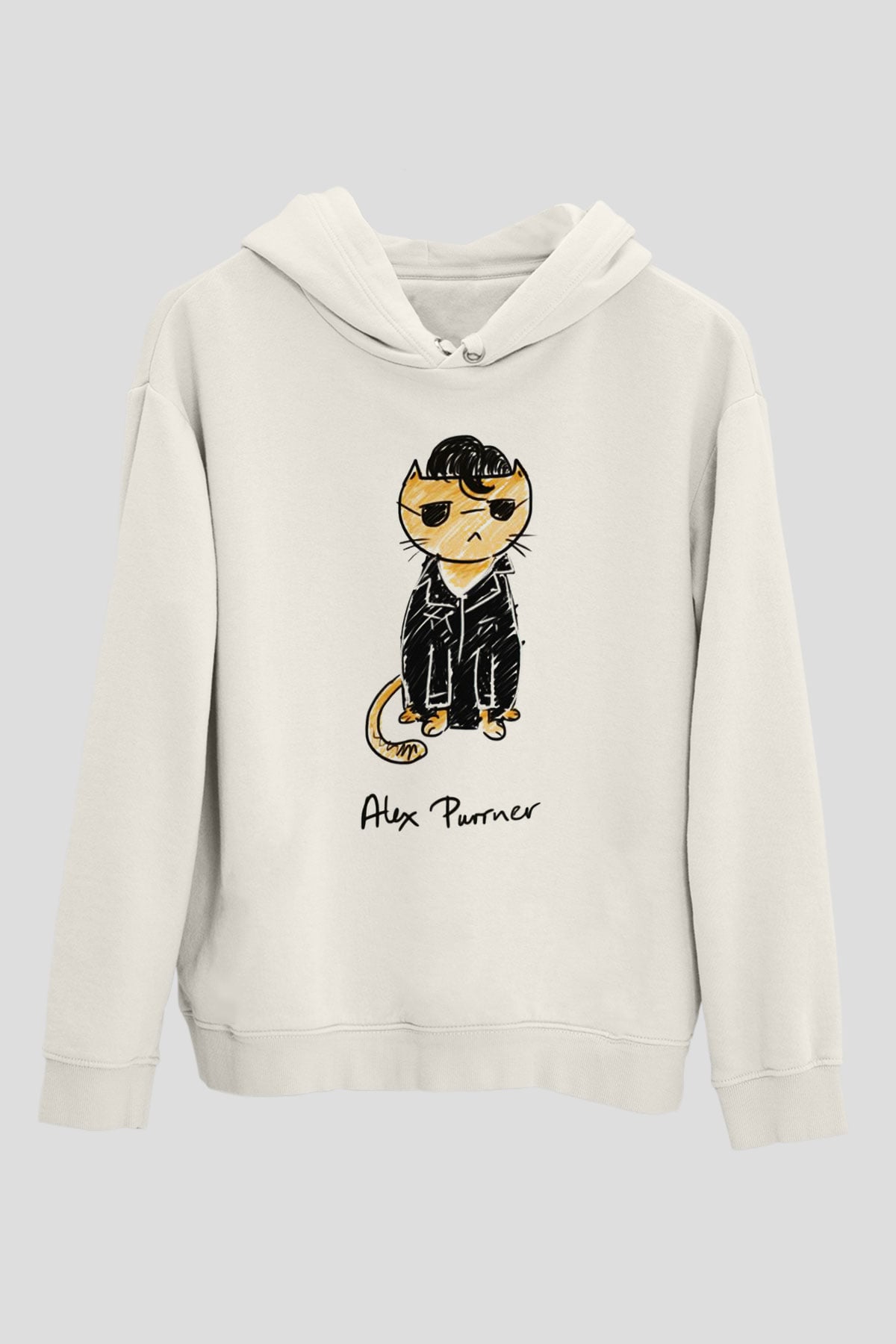 Arctic Monkeys Beyaz Unisex Kapüşonlu Sweatshirt