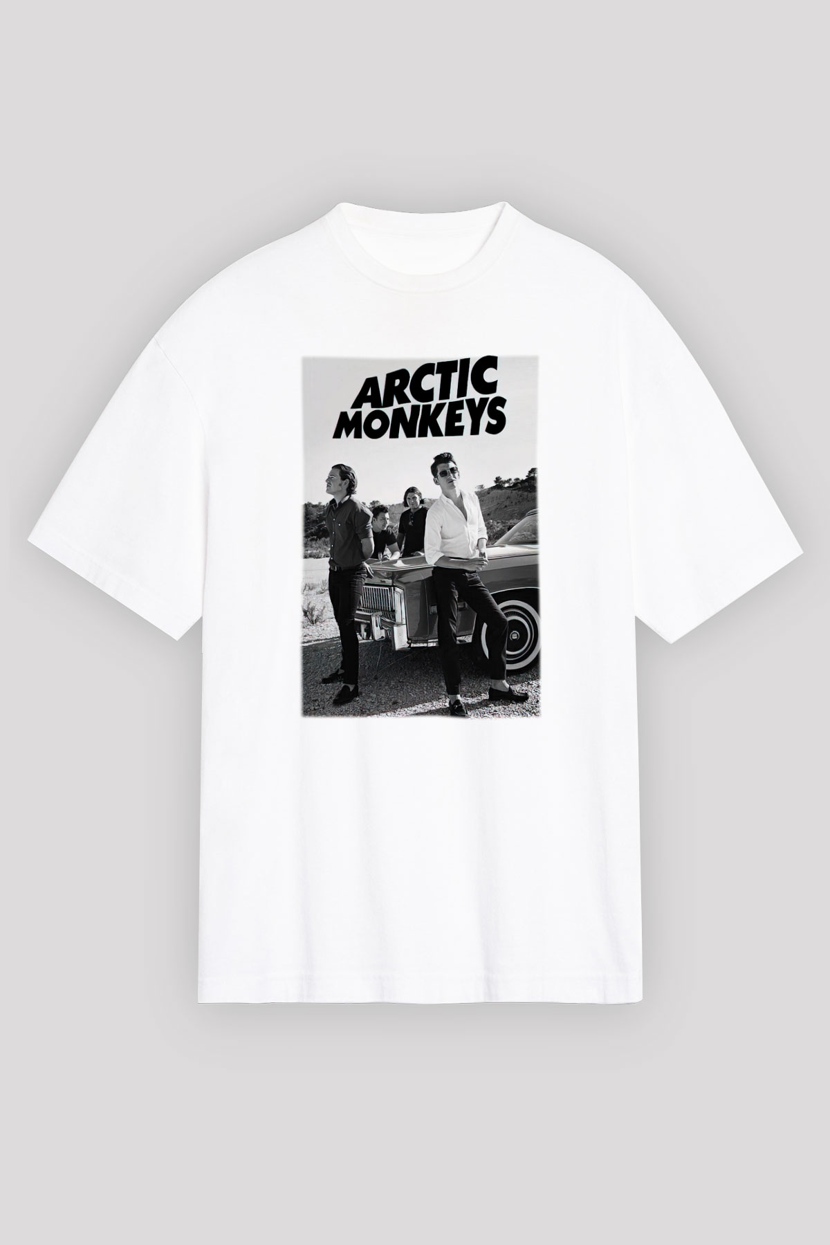 Arctic Monkeys Beyaz Unisex Oversize Tişört T-Shirt