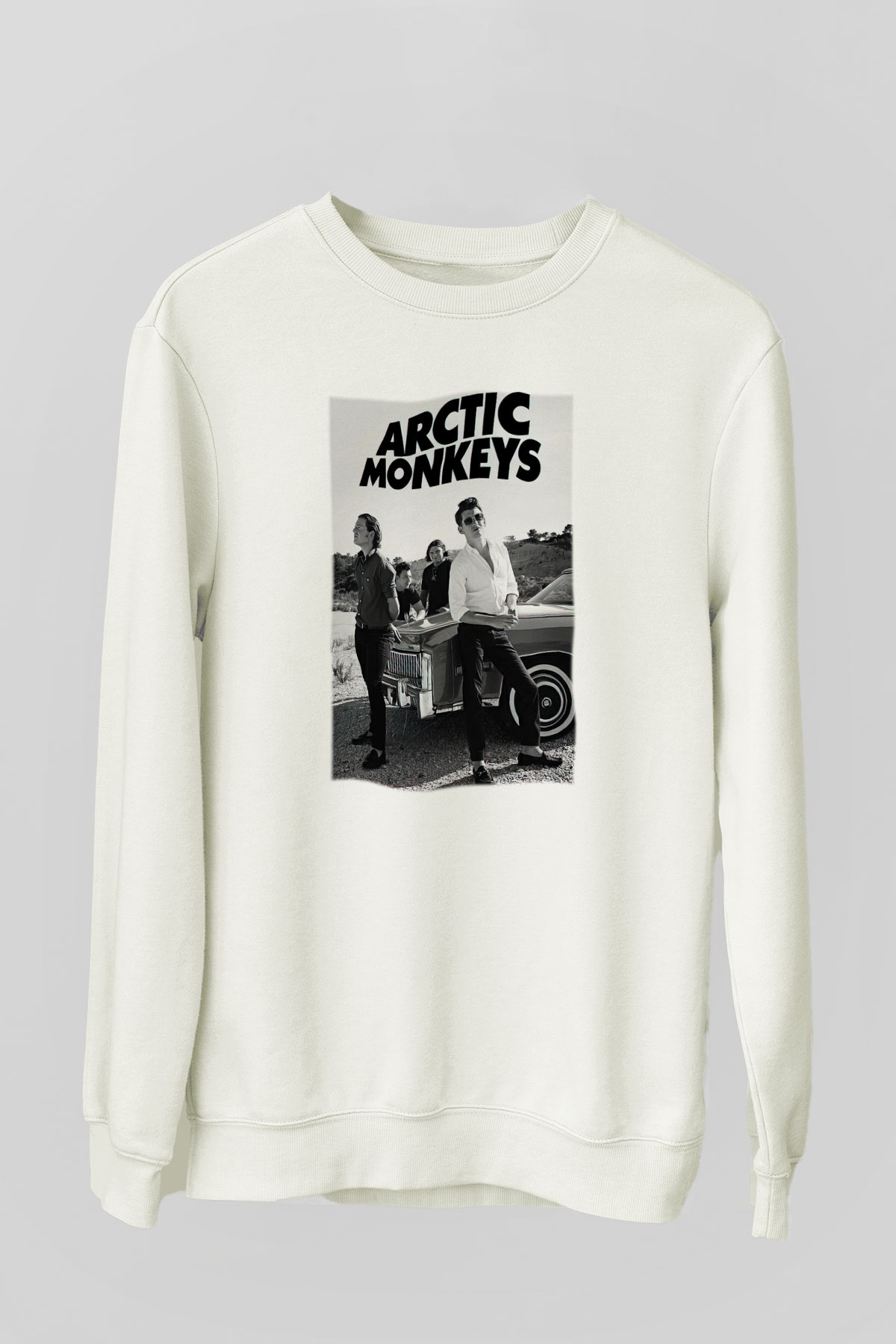 Arctic Monkeys Beyaz Unisex Sweatshirt