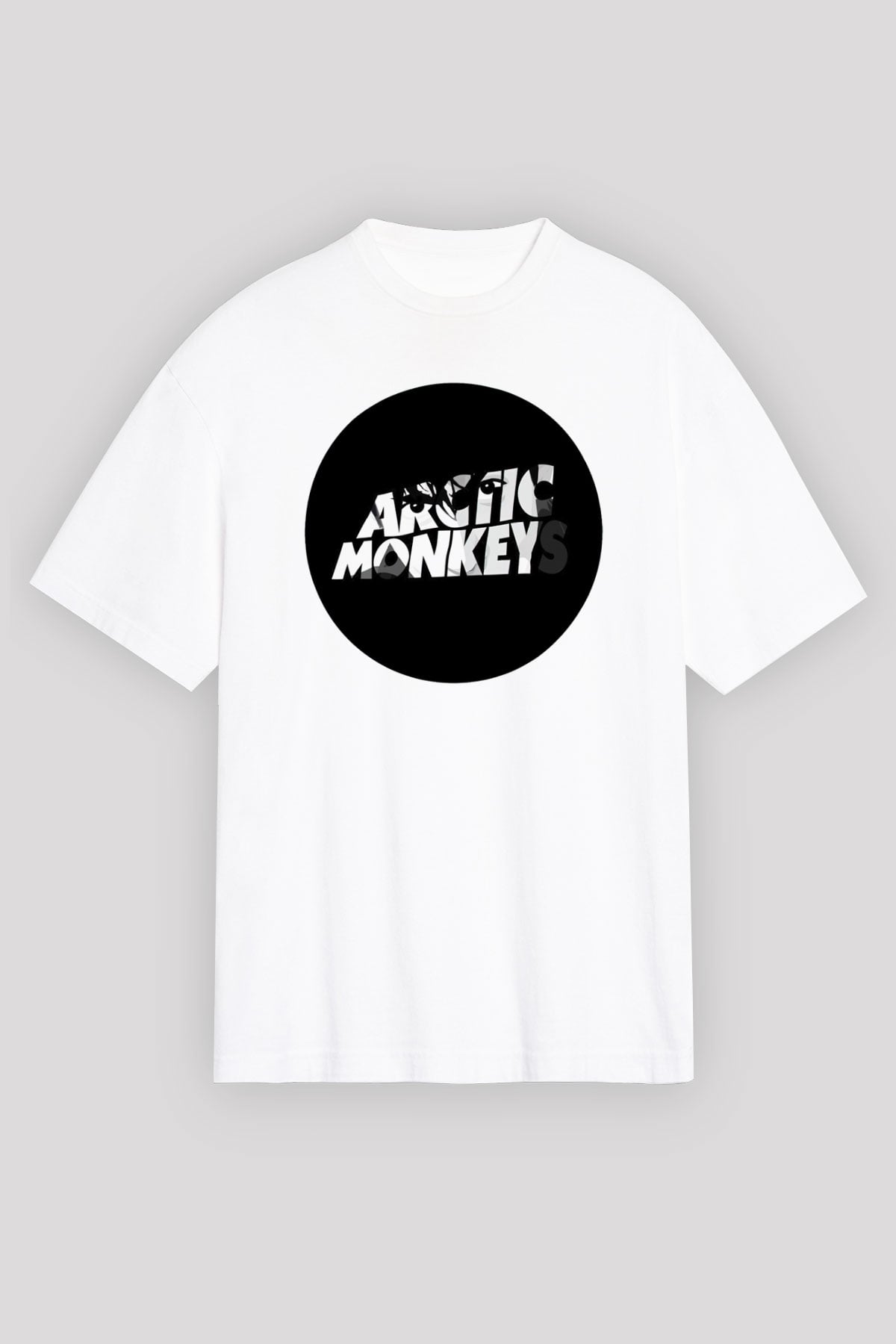Arctic Monkeys Logo Beyaz Unisex Tişört T-Shirt - TişörtFabrikası