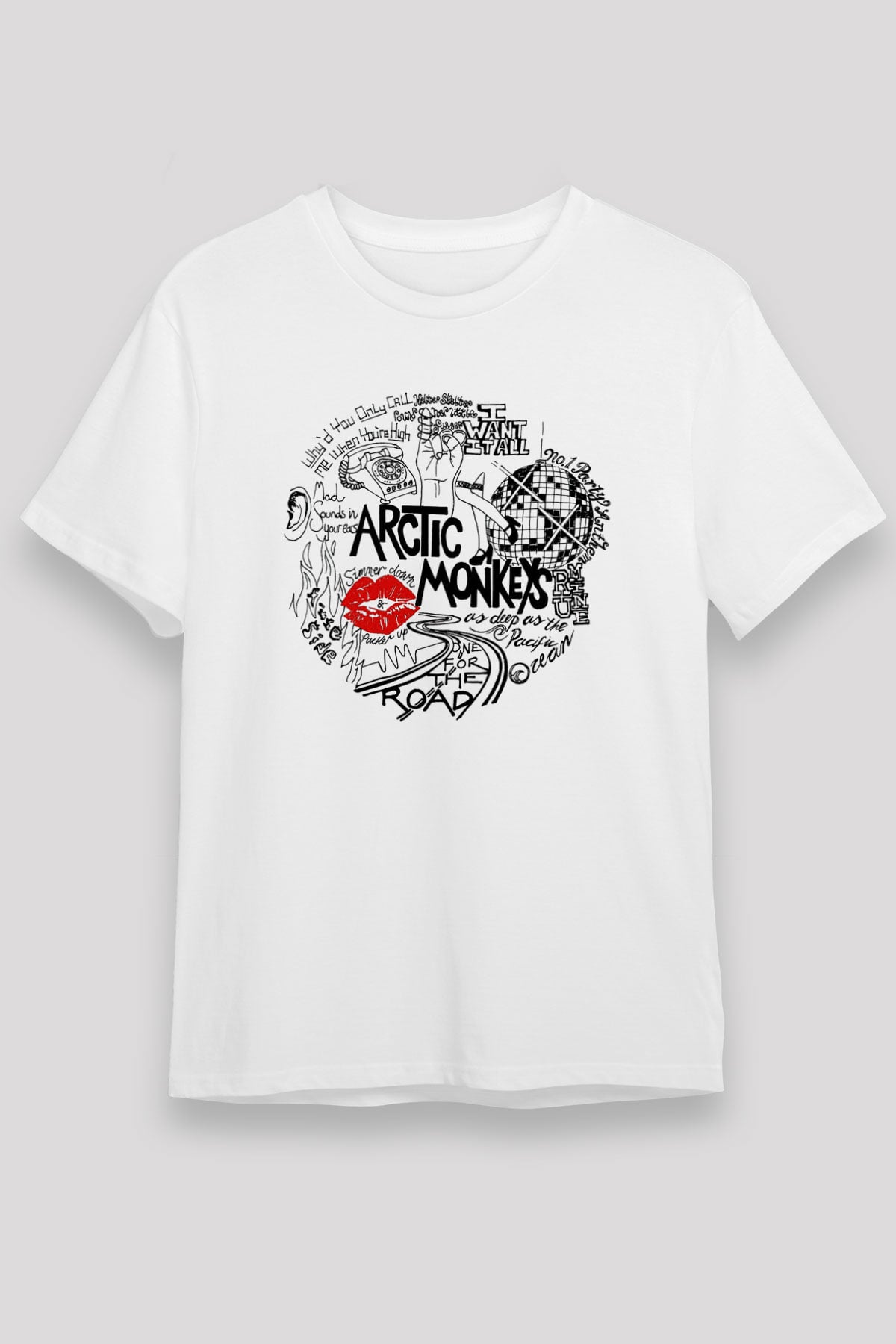 Arctic Monkeys One For The Road Beyaz Unisex Tişört T-Shirt - TişörtFabrikası