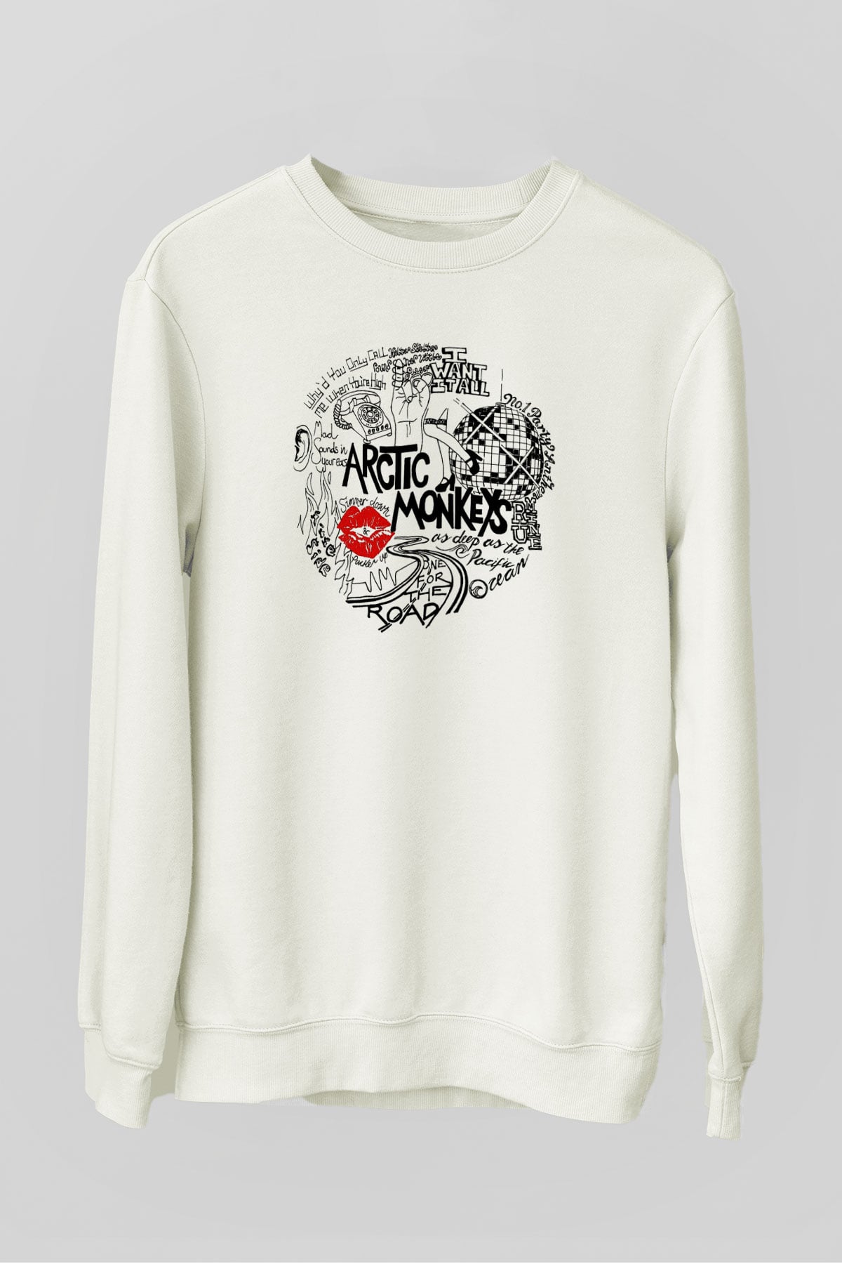 Arctic Monkeys One For The Road Beyaz Unisex Sweatshirt