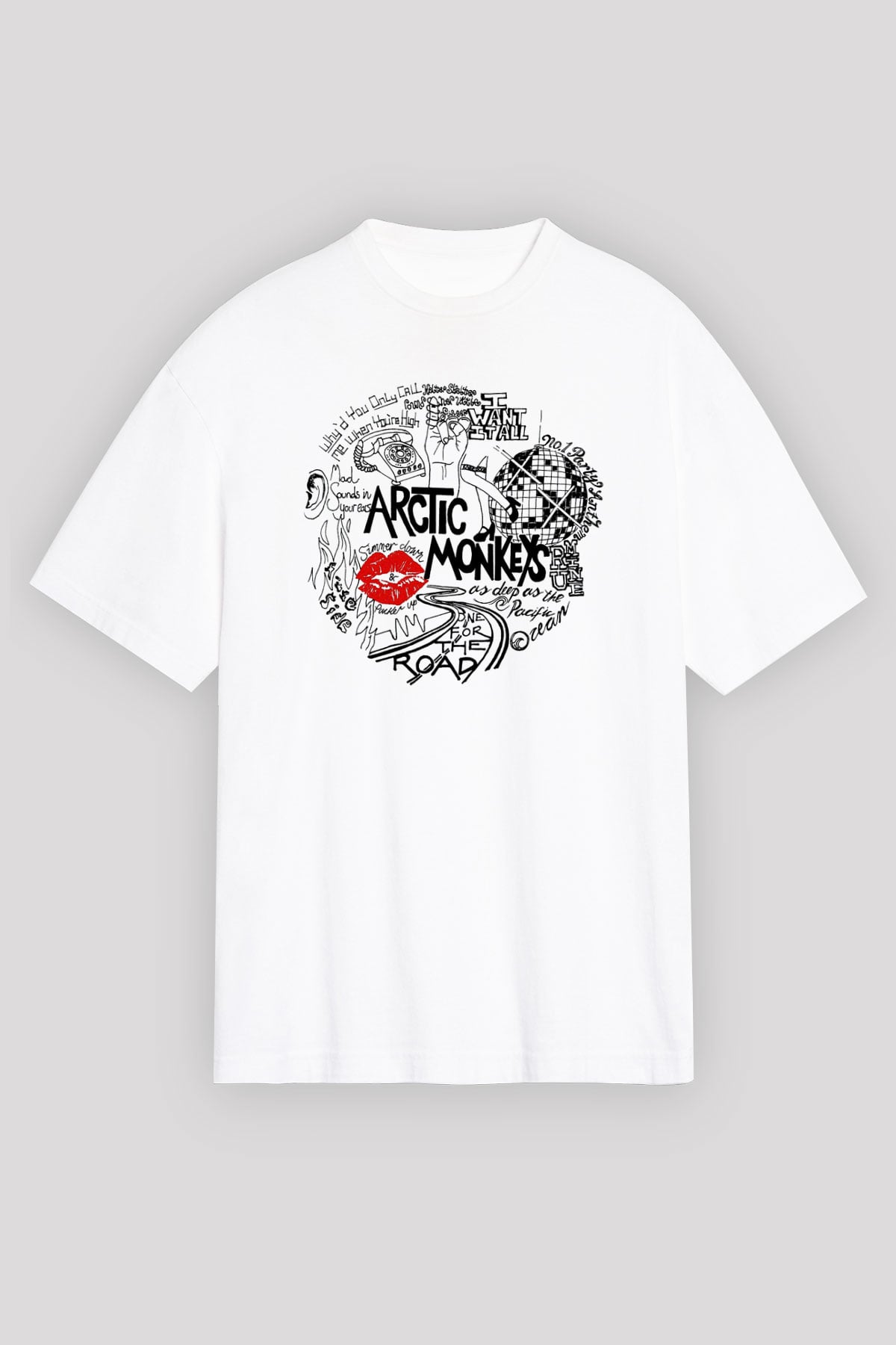 Arctic Monkeys One For The Road Beyaz Unisex Tişört T-Shirt - TişörtFabrikası