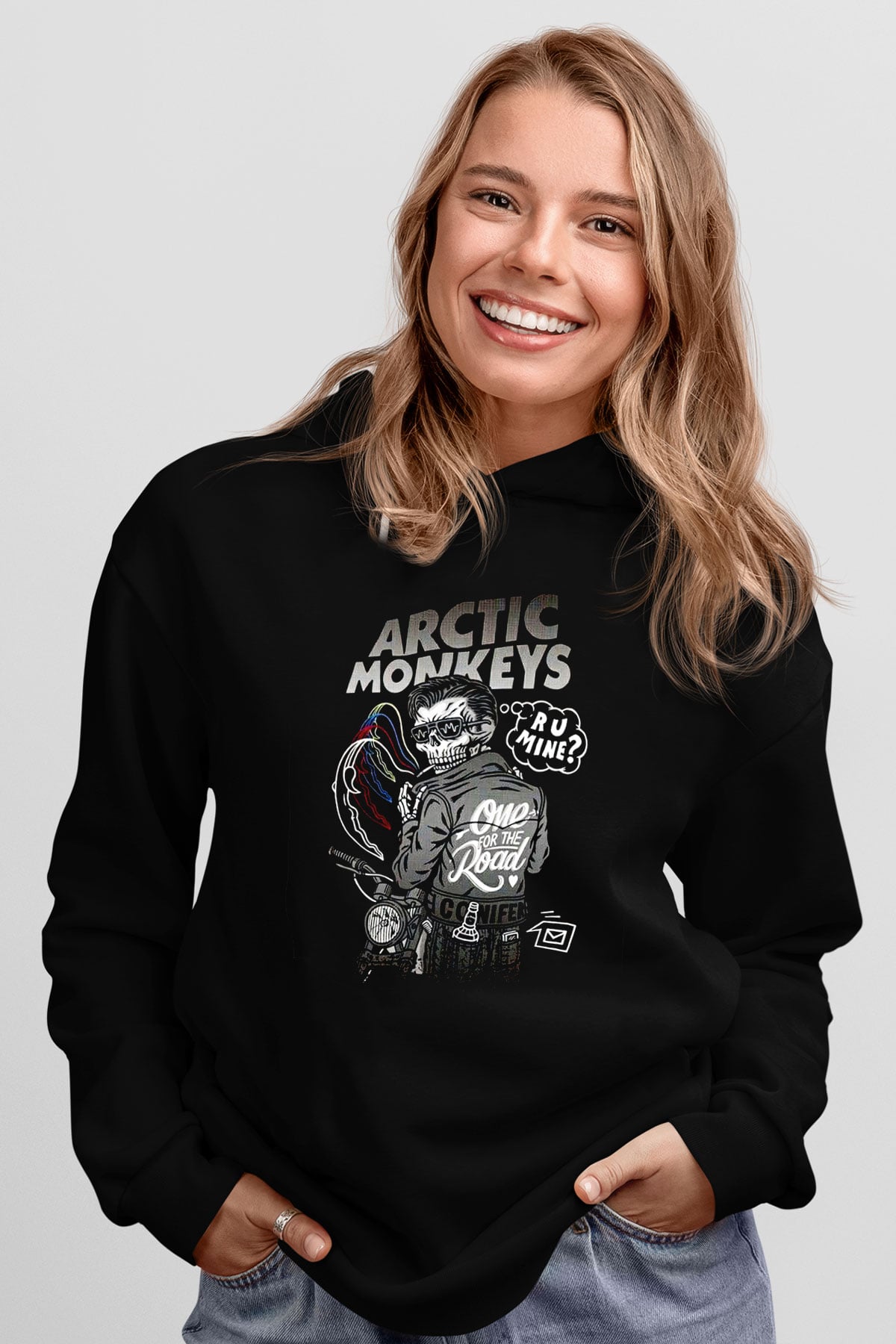 Arctic Monkeys One For The Road Siyah Unisex Kapüşonlu Sweatshirt