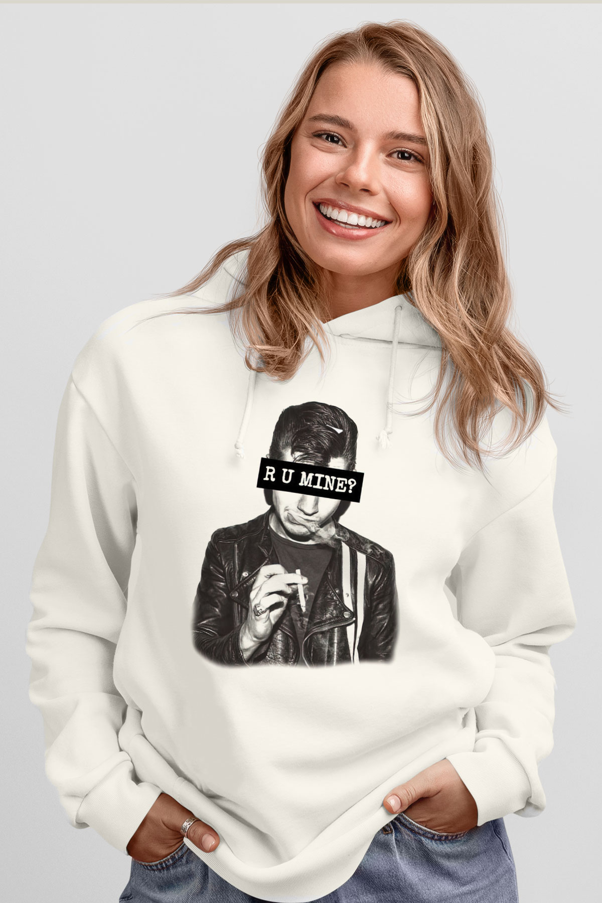 Arctic Monkeys R U Mine Anticipation Beyaz Unisex Kapüşonlu Sweatshirt