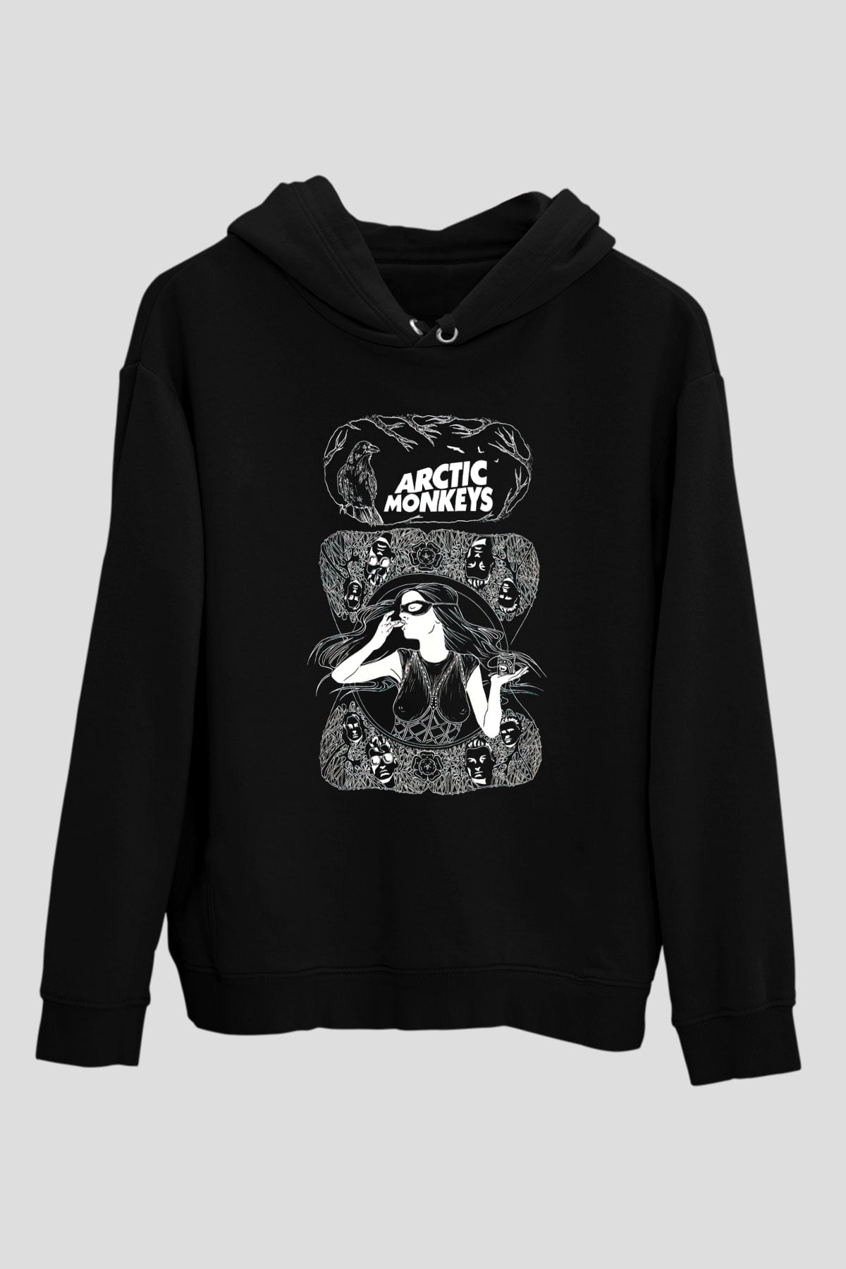 Arctic Monkeys Siyah Unisex Kapüşonlu Sweatshirt