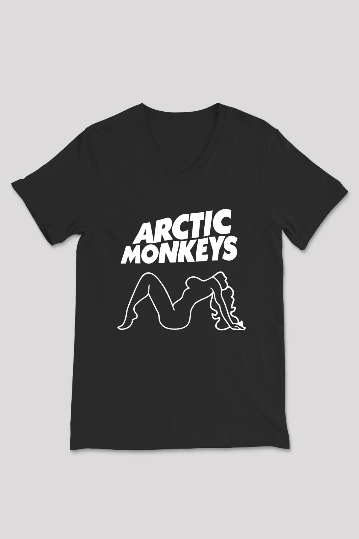 Arctic Monkeys Siyah Unisex V Yaka Tişört