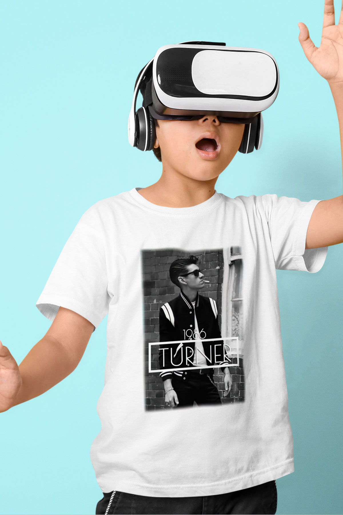 Arctic Monkeys Turner Beyaz Unisex Çocuk Tişört