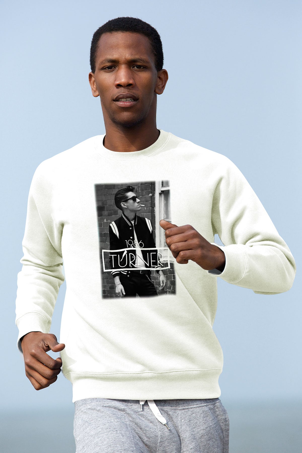 Arctic Monkeys Turner Beyaz Unisex Sweatshirt