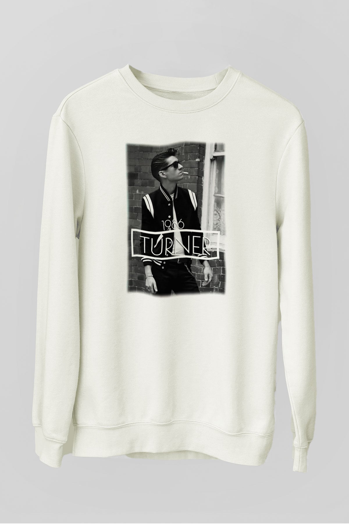 Arctic Monkeys Turner Beyaz Unisex Sweatshirt