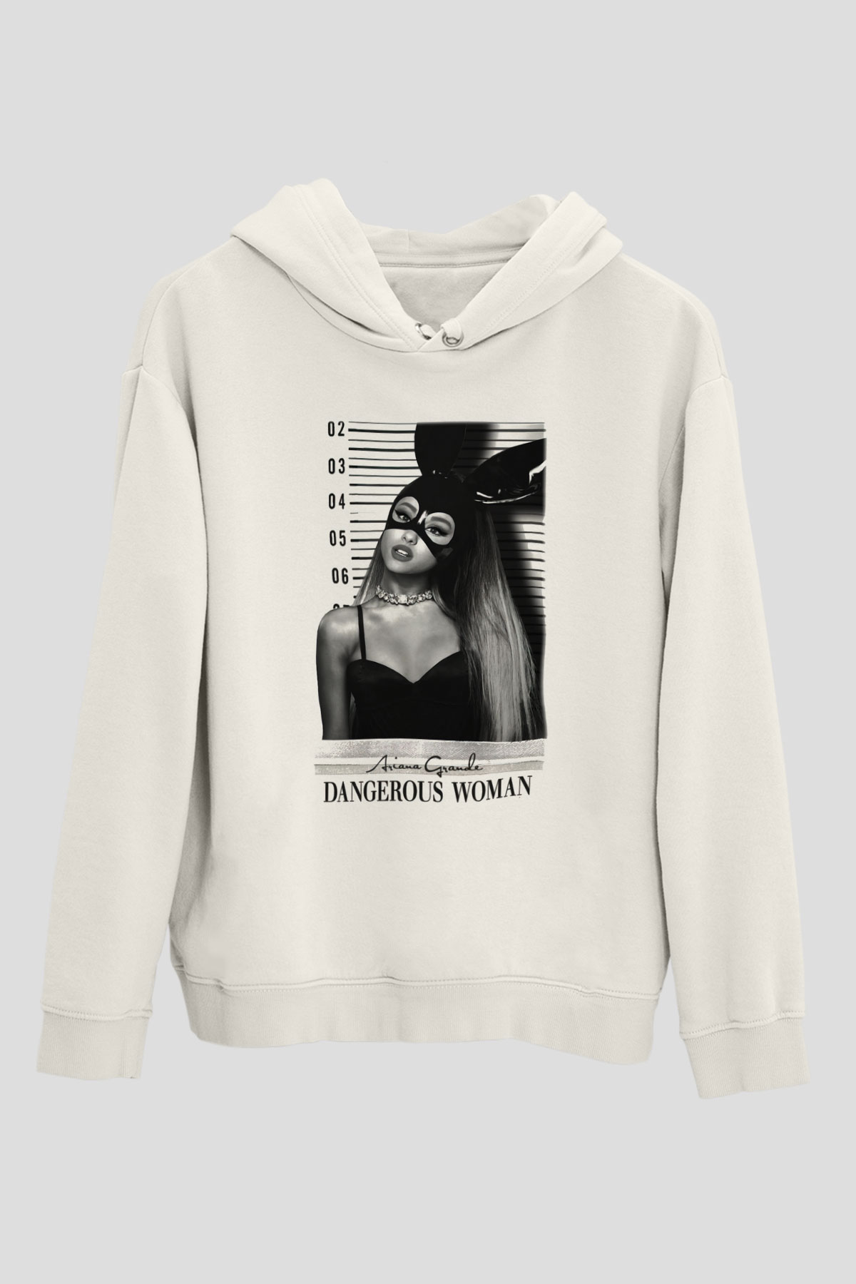 Ariana Grande Beyaz Unisex Kapşonlu Sweatshirt