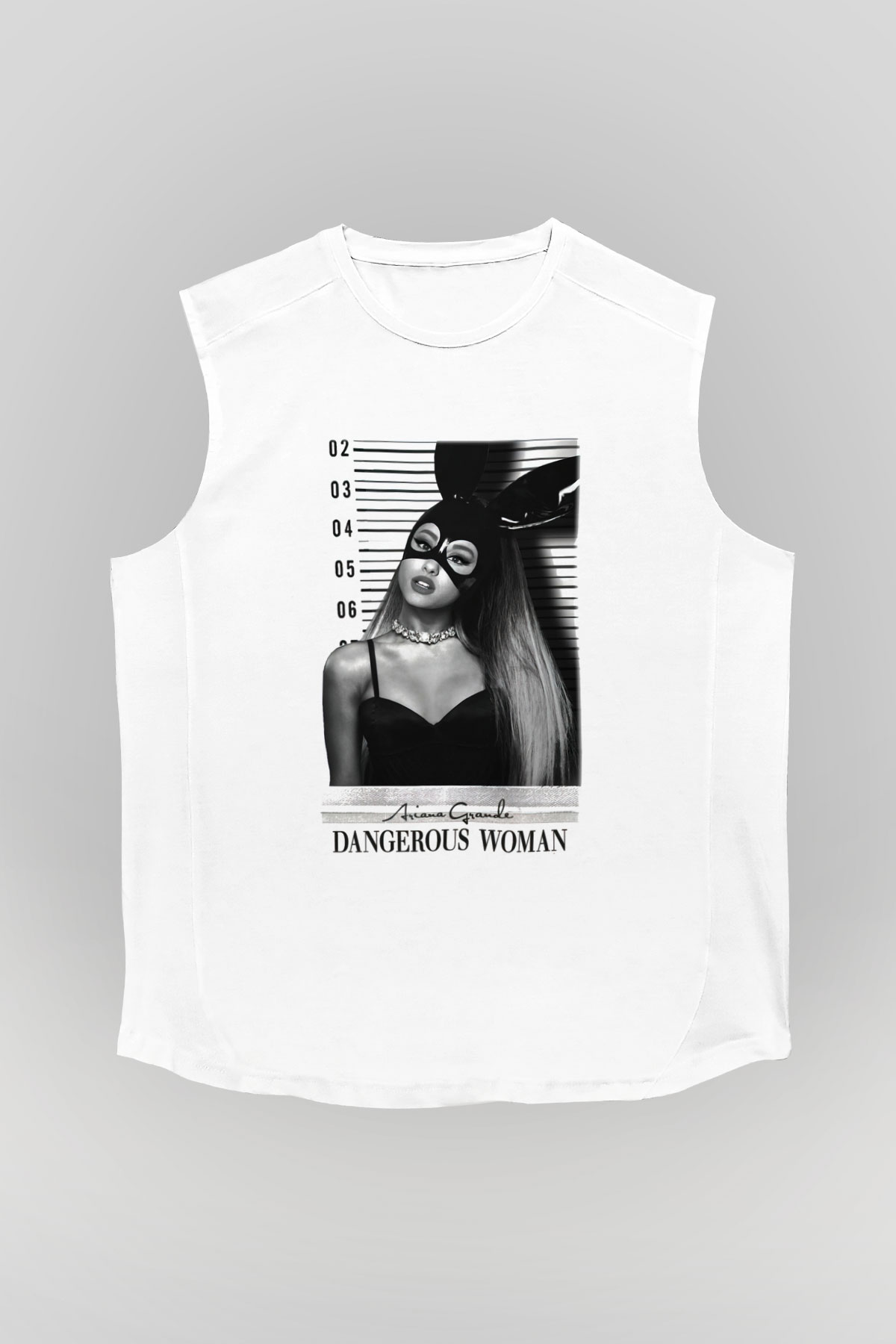 Ariana Grande Beyaz Unisex Kolsuz Tişört