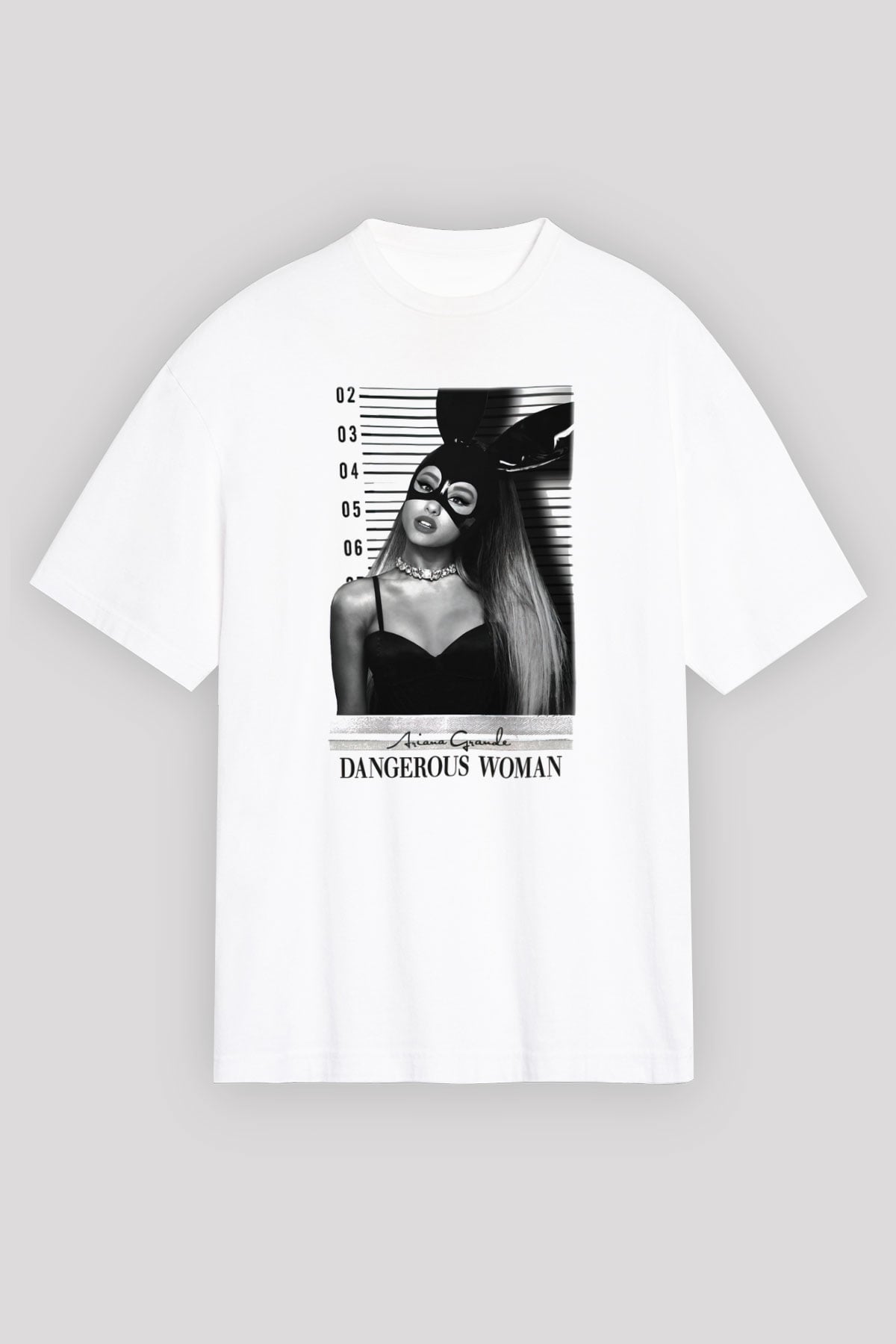 Ariana Grande Beyaz Unisex Oversize Tişört T-Shirt