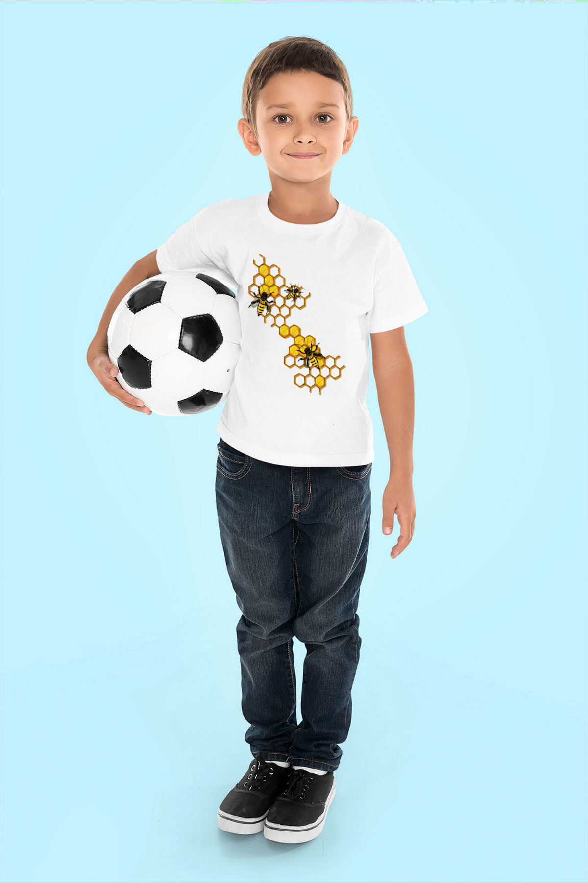 Arıcı Beyaz Unisex Çocuk Tişört