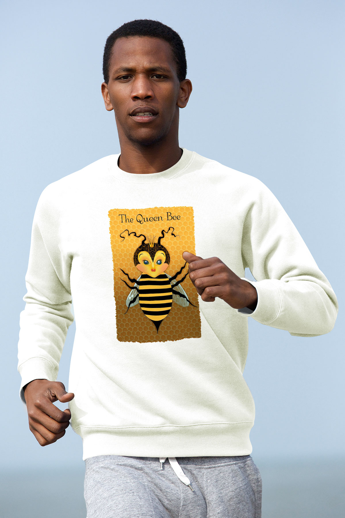 Arıcı Beyaz Unisex Sweatshirt