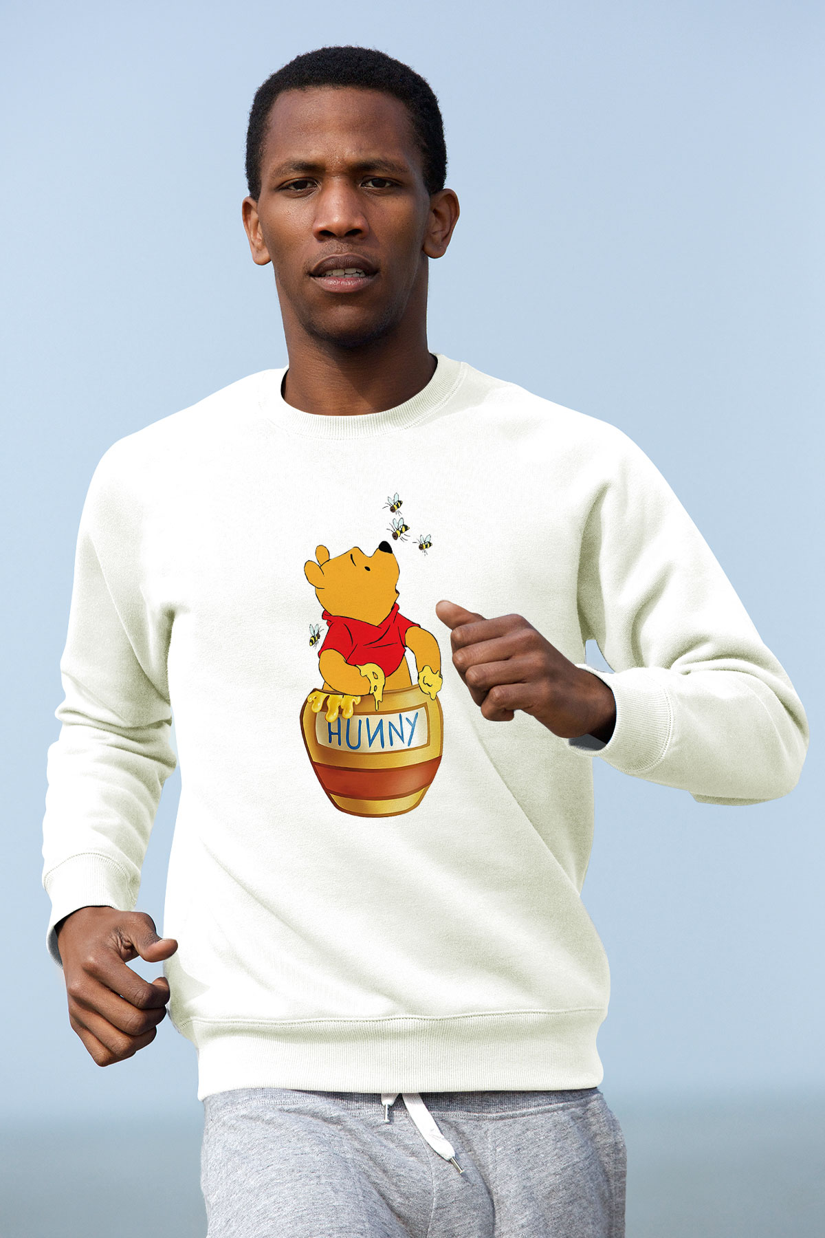 Arıcı Beyaz Unisex Sweatshirt