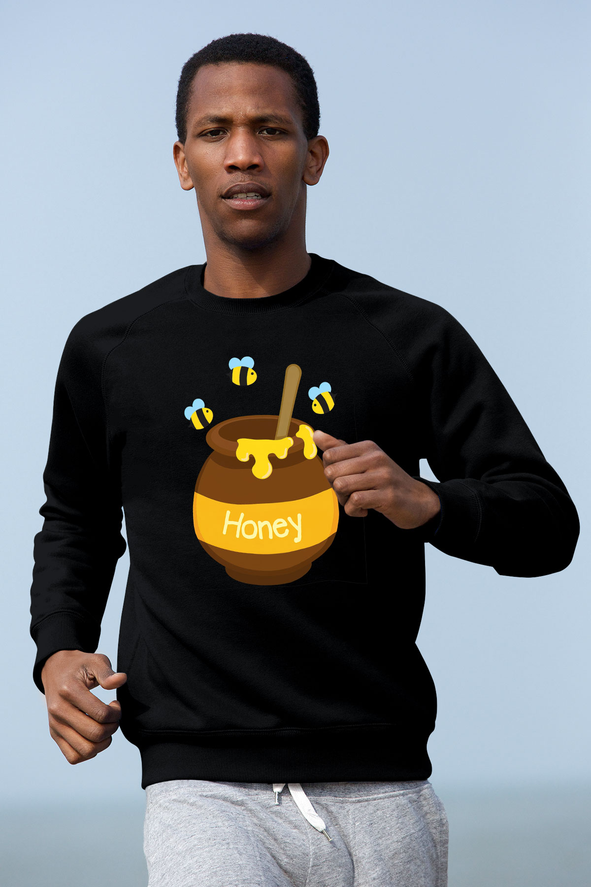 Arıcı Siyah Unisex Sweatshirt