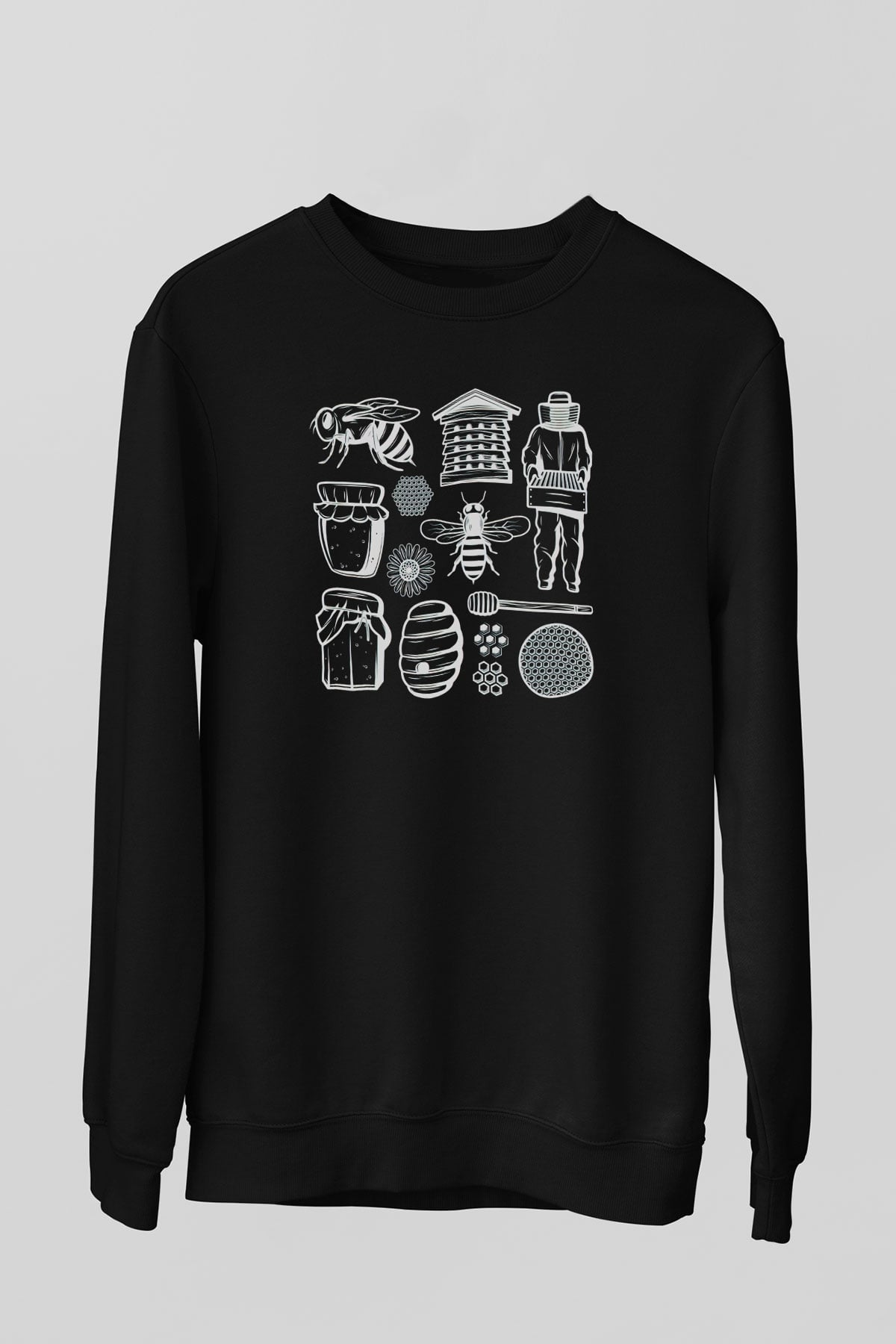 Arıcı Siyah Unisex Sweatshirt