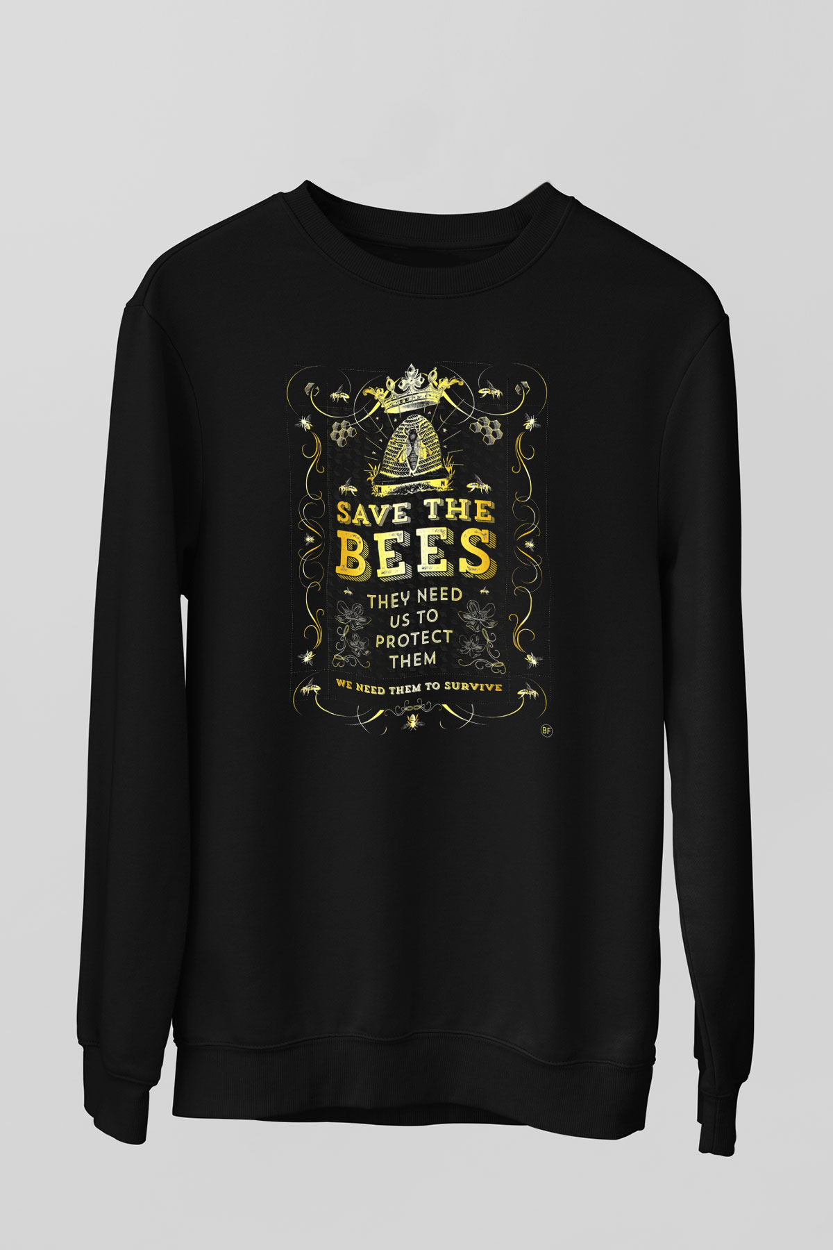 Arıcı Siyah Unisex Sweatshirt
