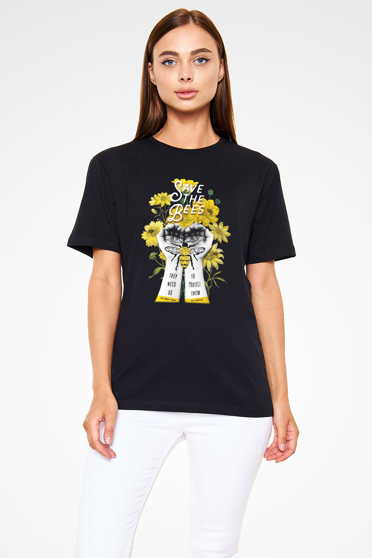 Arıcı Siyah Unisex Tişört T-Shirt - TişörtFabrikası
