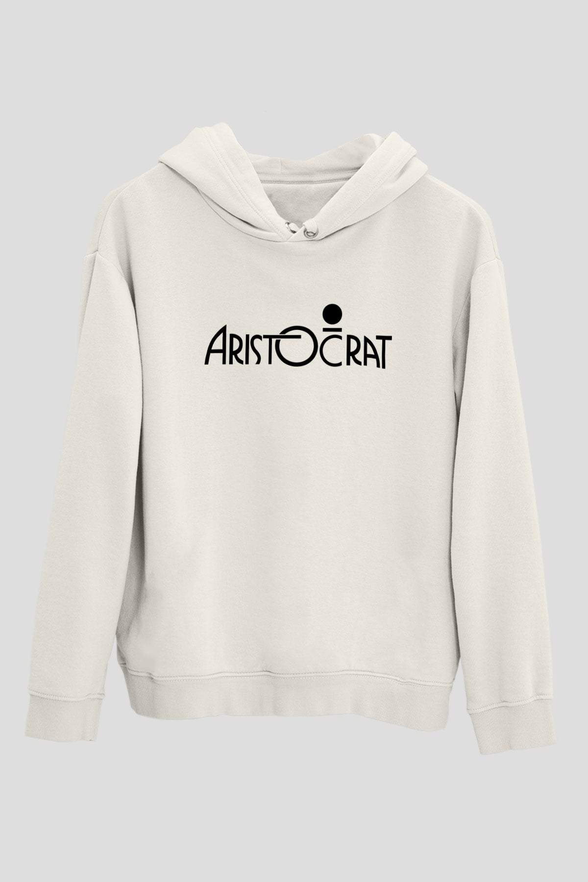 Aristocrats Baskılı Beyaz Unisex Kapüşonlu Sweatshirt