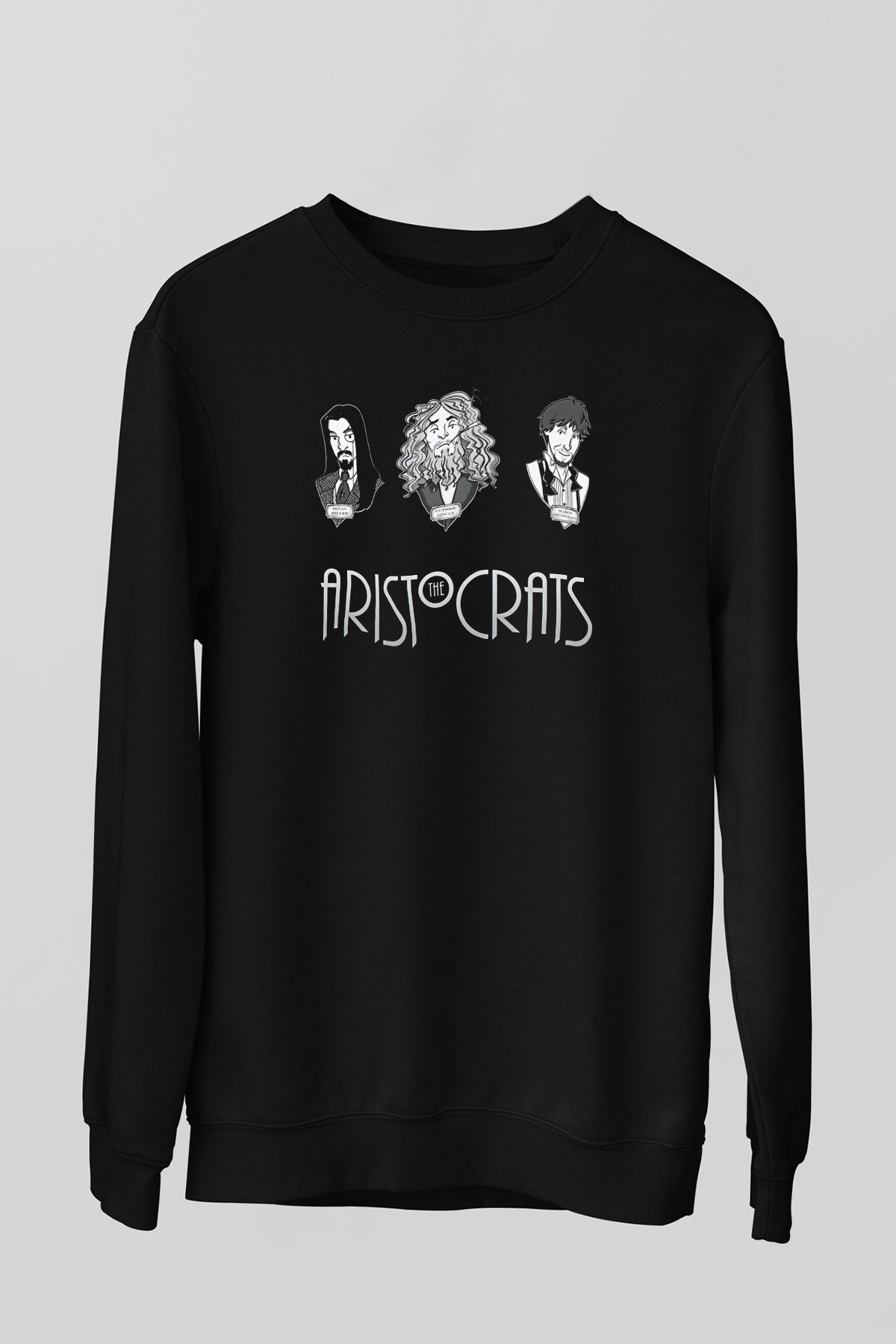 Aristocrats Baskılı Unisex Siyah Sweatshirt