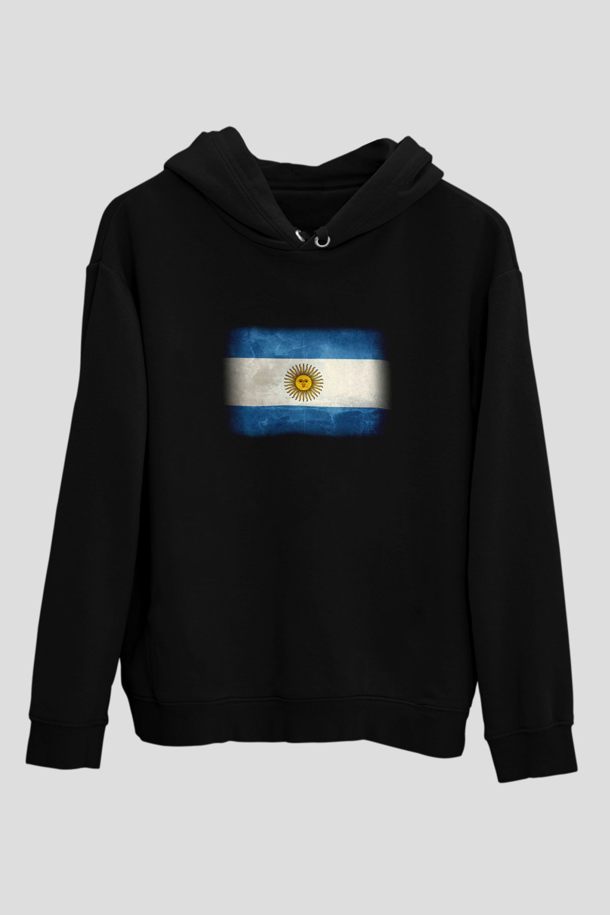 Arjantin Siyah Unisex Hoodie