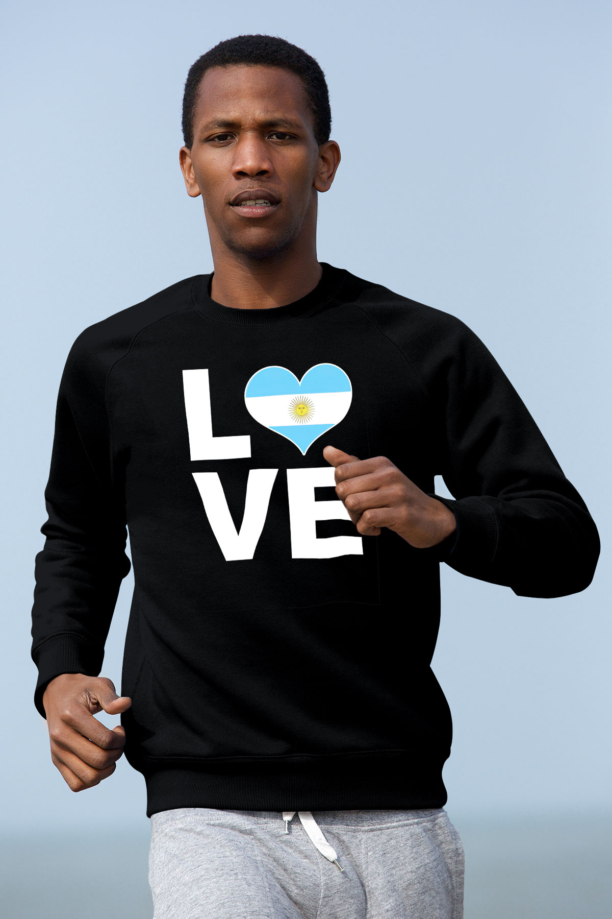 Arjantin Siyah Unisex Sweatshirt