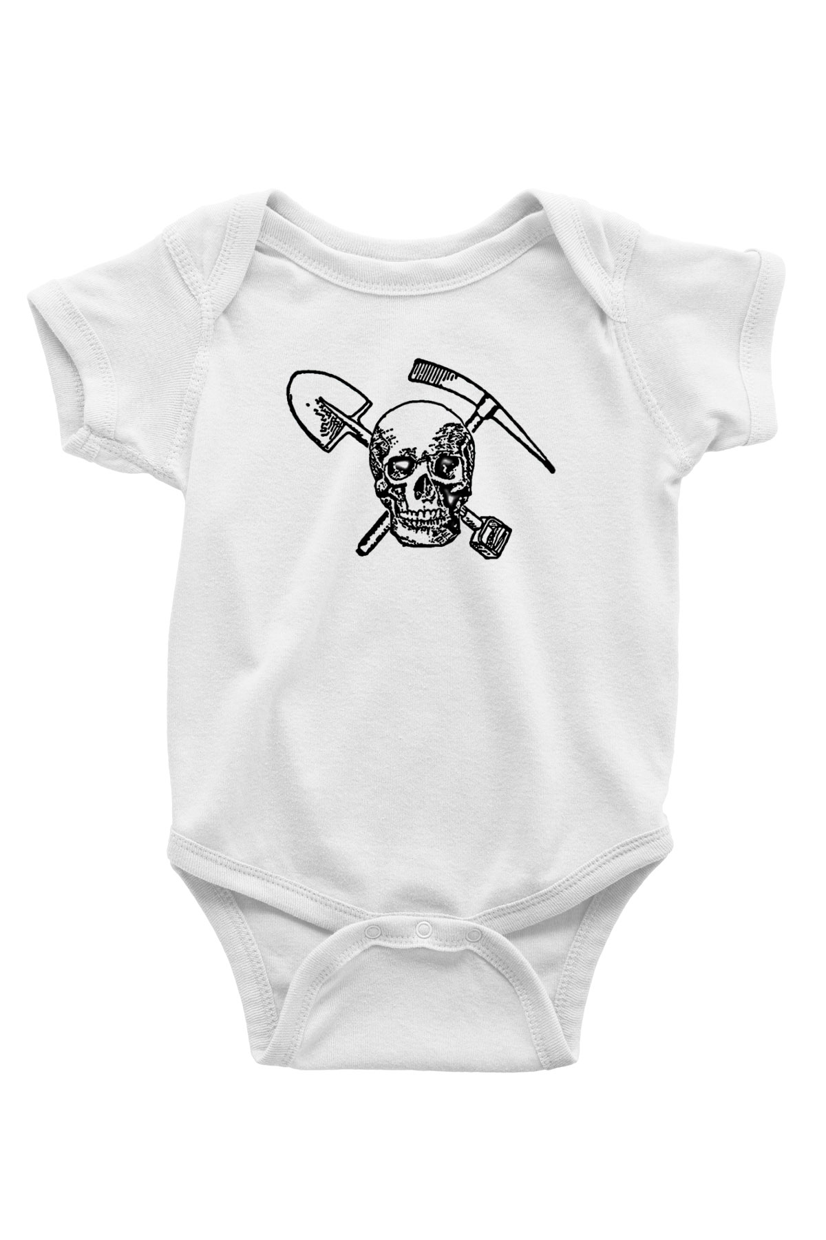Arkeolog Baskılı Beyaz Unisex Bebek Body - Zıbın