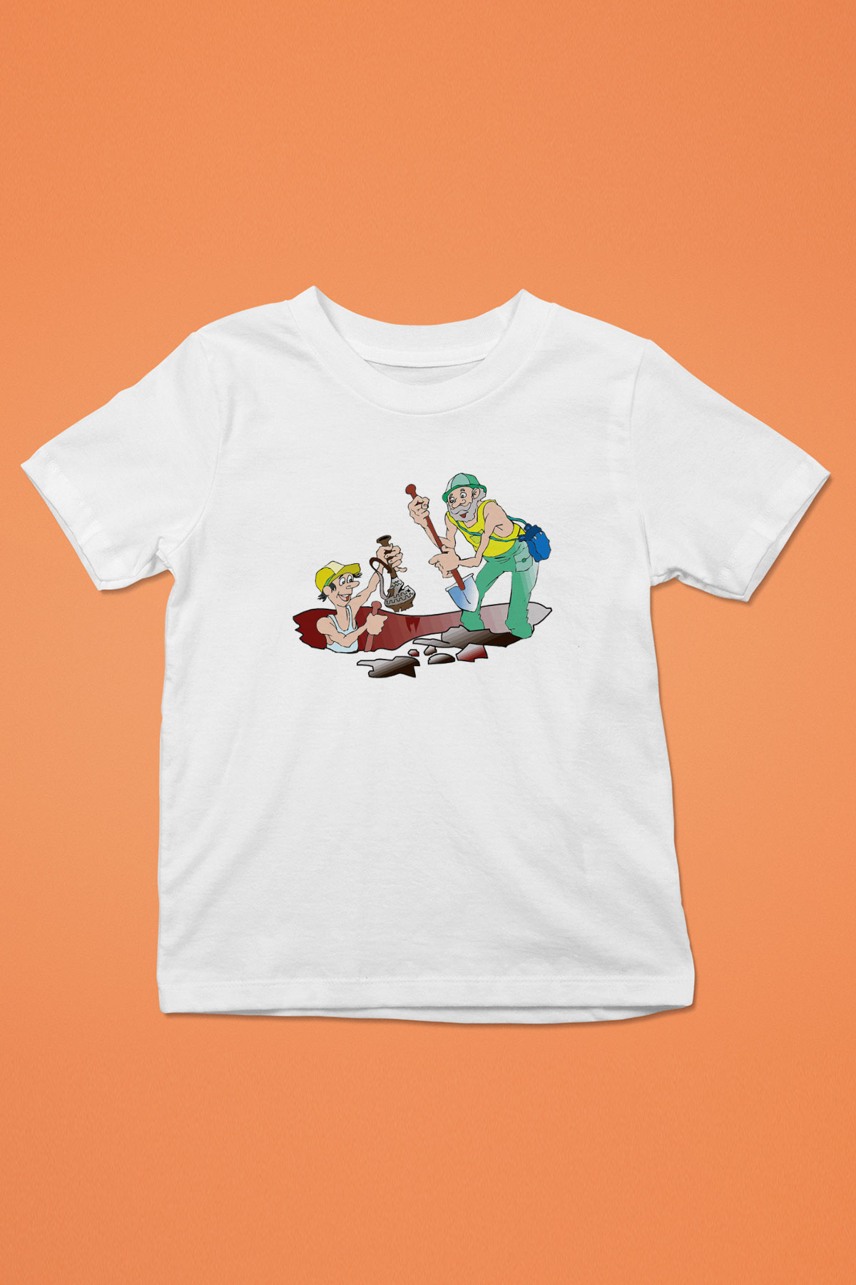 Arkeolog Baskılı Beyaz Unisex Çocuk Tişört