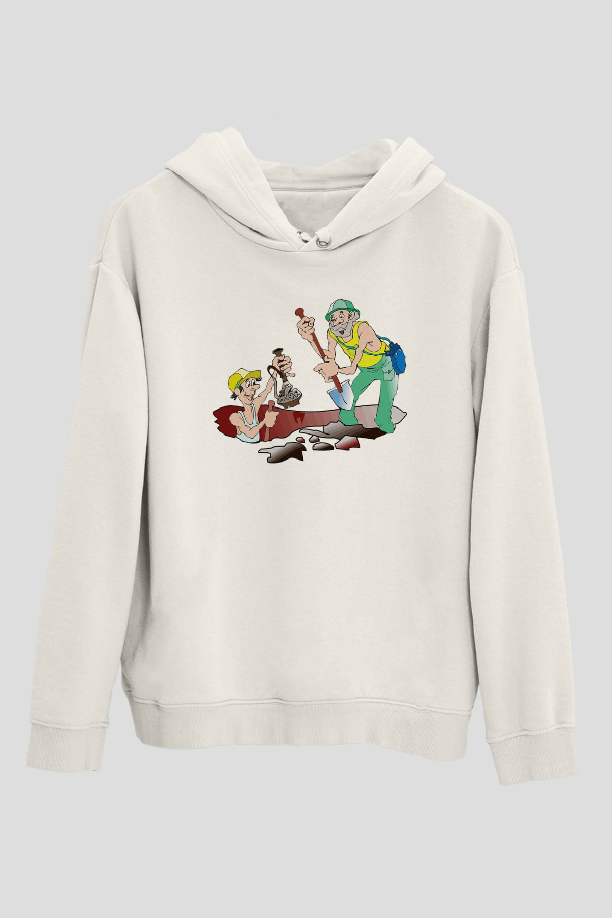 Arkeolog Beyaz Unisex Hoodie