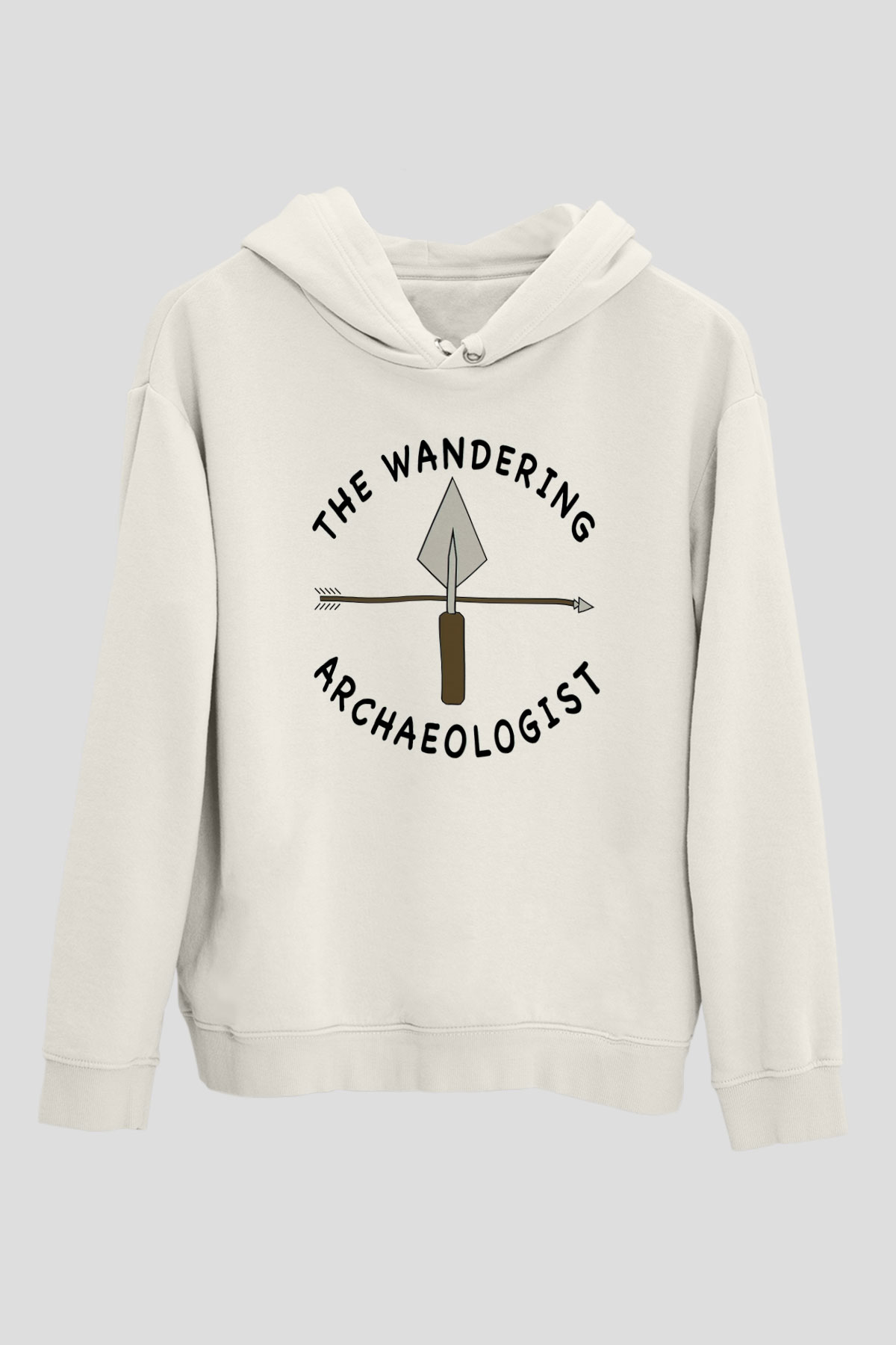 Arkeolog Beyaz Unisex Hoodie