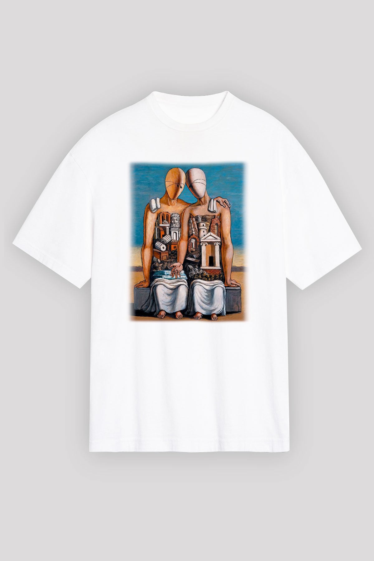 Arkeolog Beyaz Unisex Oversize Tişört T-Shirt